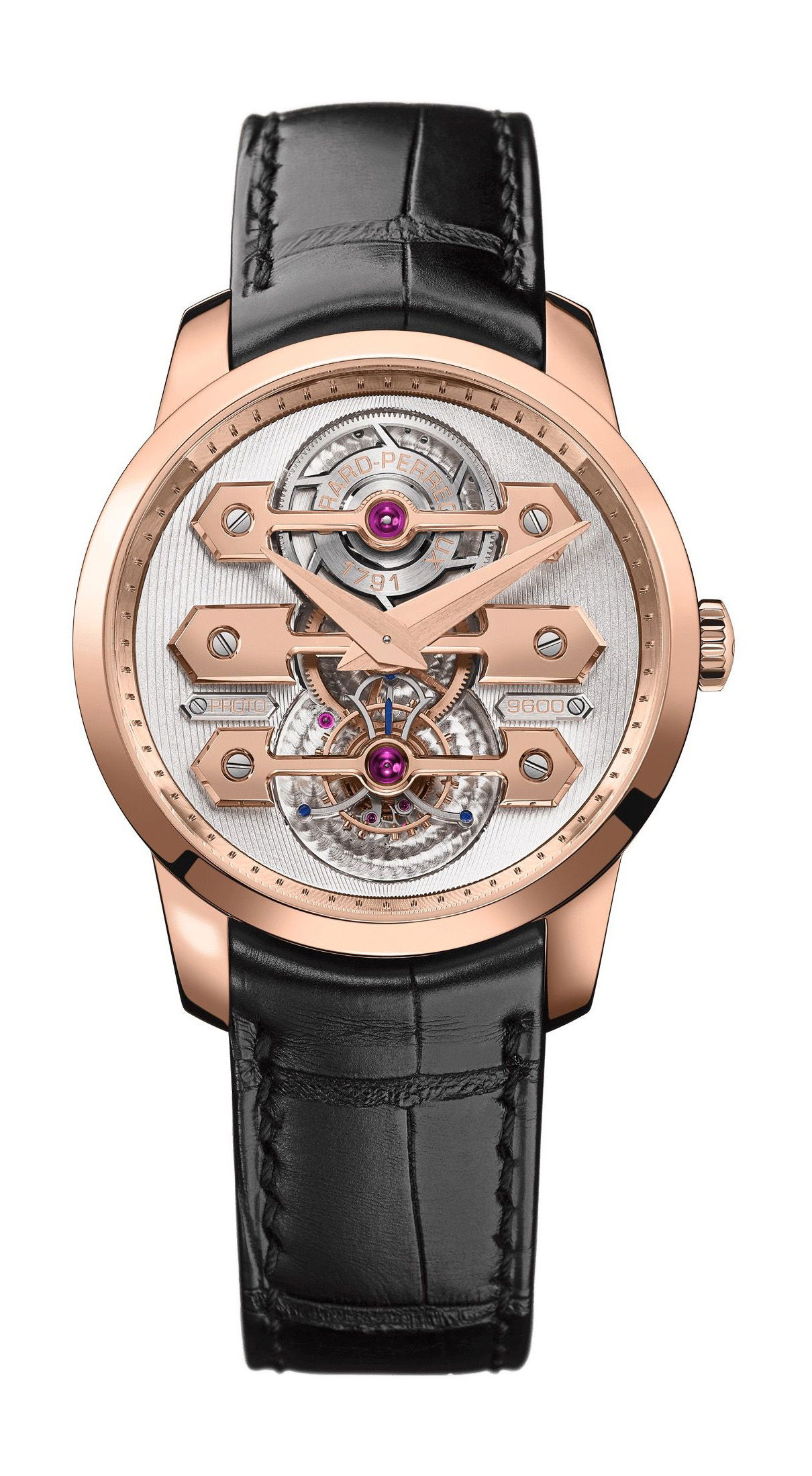 Girard-Perregaux Bridegs Tourbillon With Three Gold Bridges 40 mm luxury timepiece - detailed view