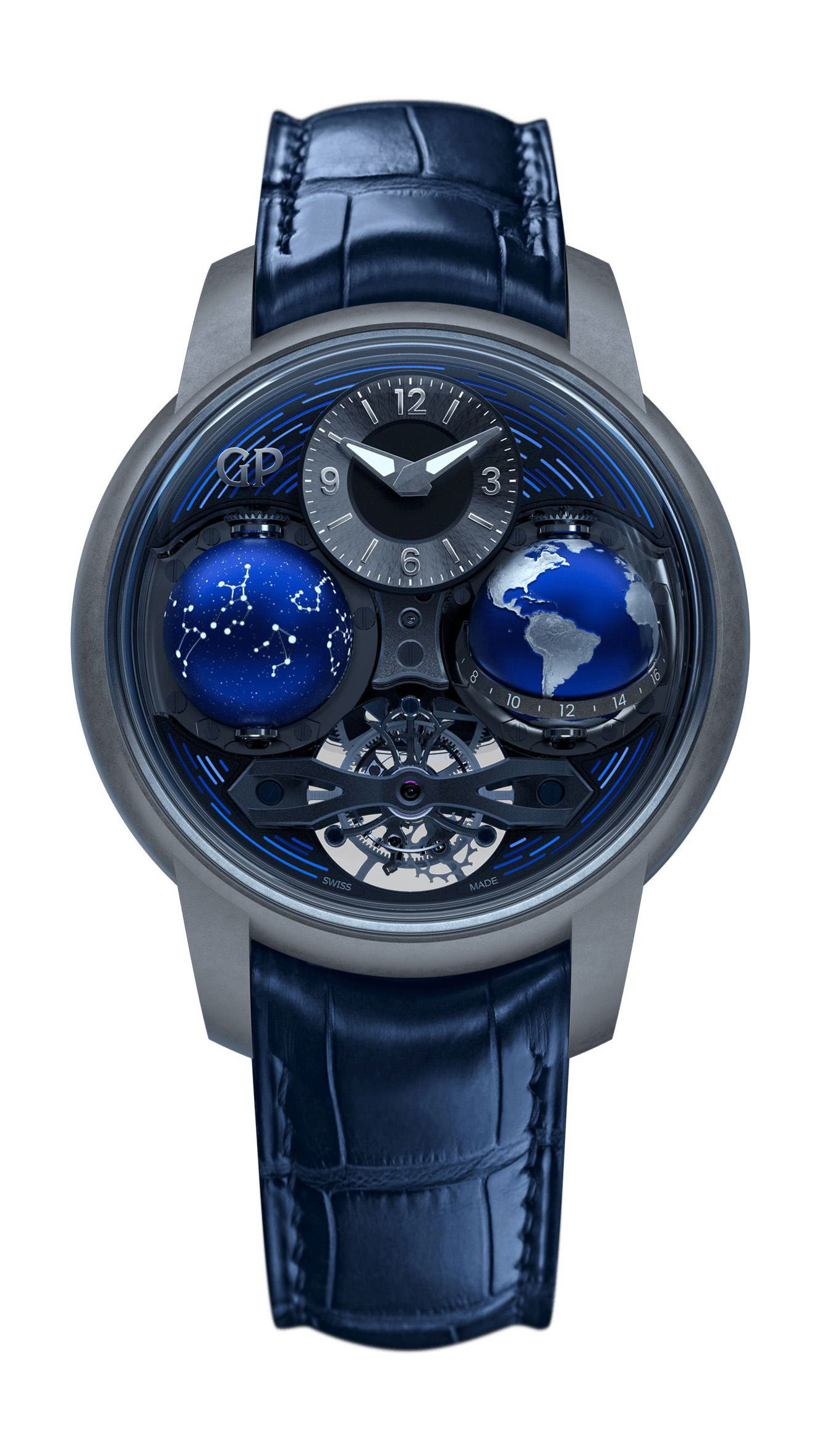 Girard-Perregaux Bridges Cosmos luxury timepiece - detailed view