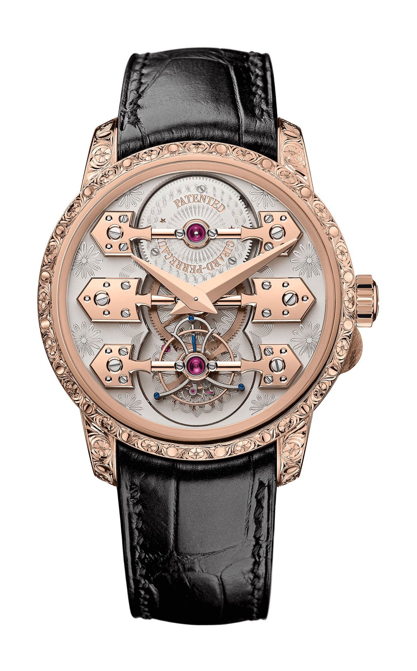 Girard-Perregaux Bridges La Esmeralda Tourbillon luxury timepiece - detailed view