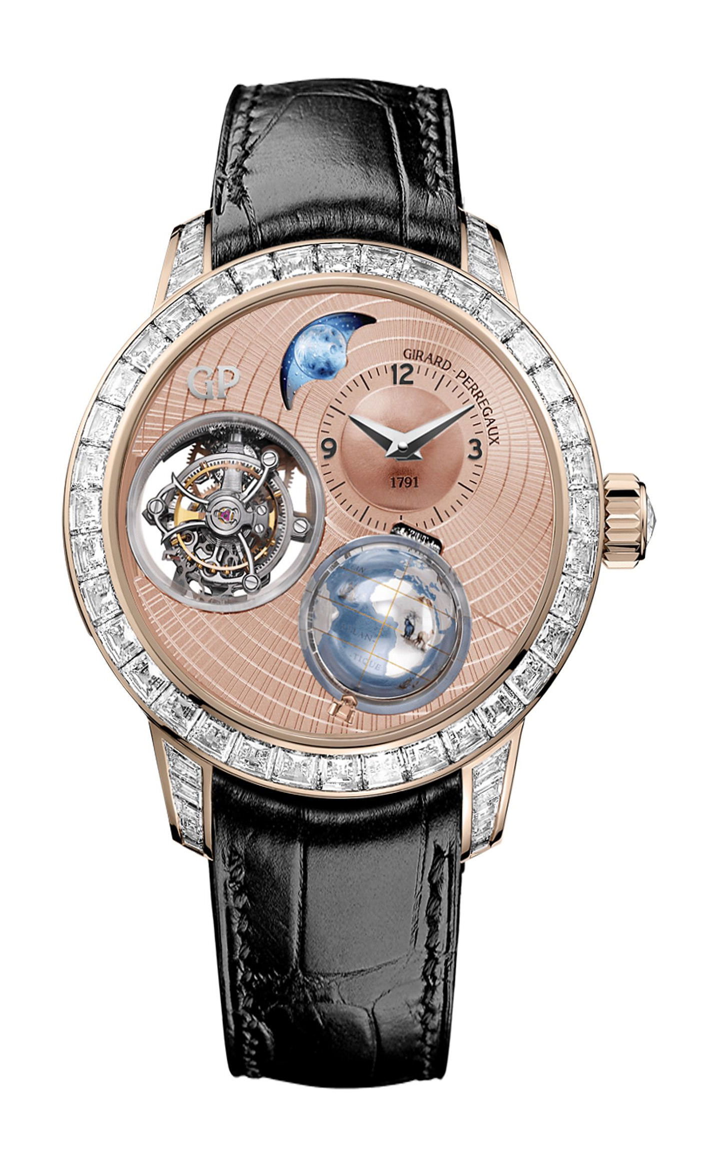 Girard-Perregaux Bridges Planetarium Tri-Axial Tourbillon luxury timepiece - detailed view