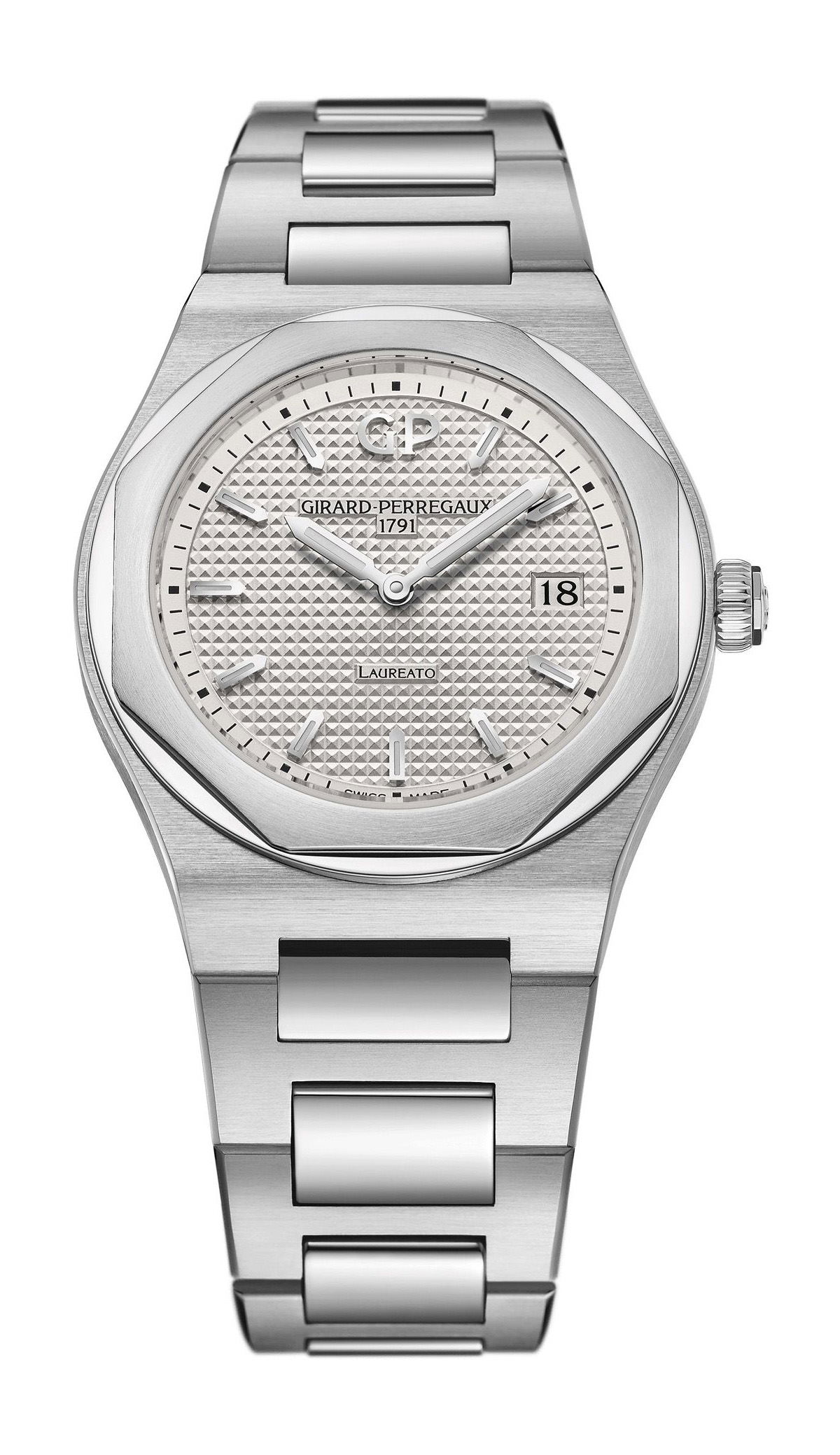 Girard-Perregaux Laureato 34 mm luxury timepiece - detailed view