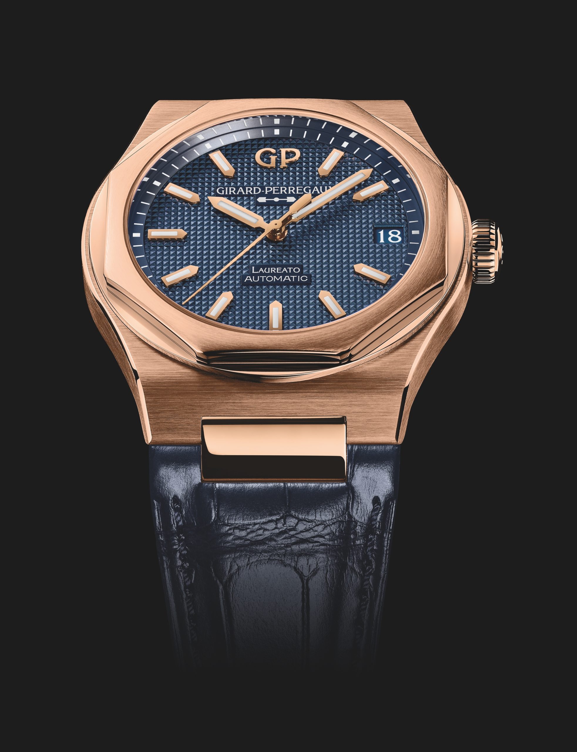 Girard-Perregaux Laureato 42 mm Pink Gold Ultramarine Blue - View 3