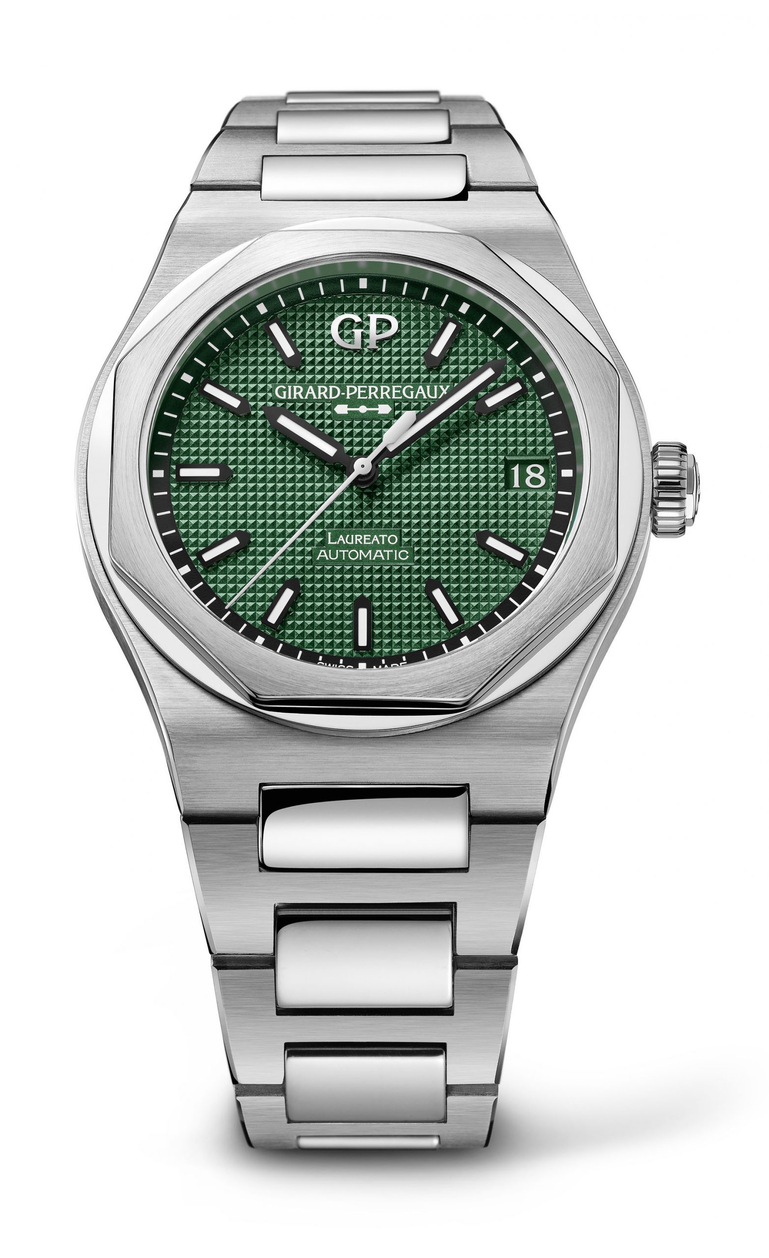 Girard-Perregaux Laureato 42 mm Green luxury timepiece - detailed view