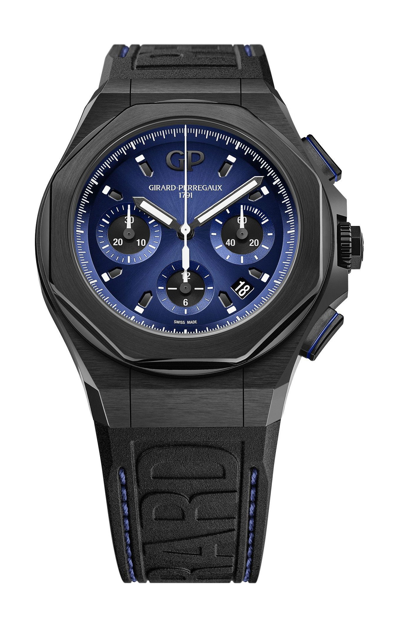 Girard-Perregaux Laureato Absolute Chronograph luxury timepiece - detailed view