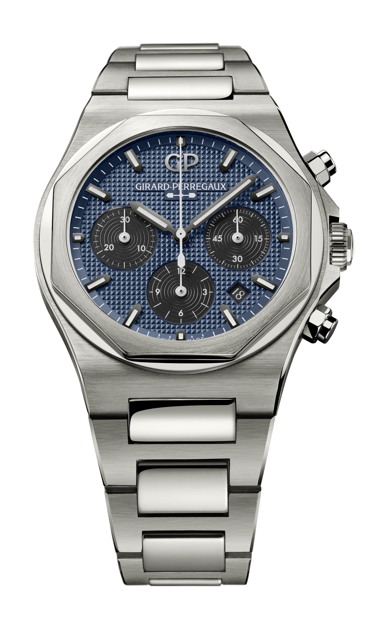 Girard-Perregaux Laureato Chronograph 42 mm Japan ‘Aiiro’ Edition luxury timepiece - detailed view