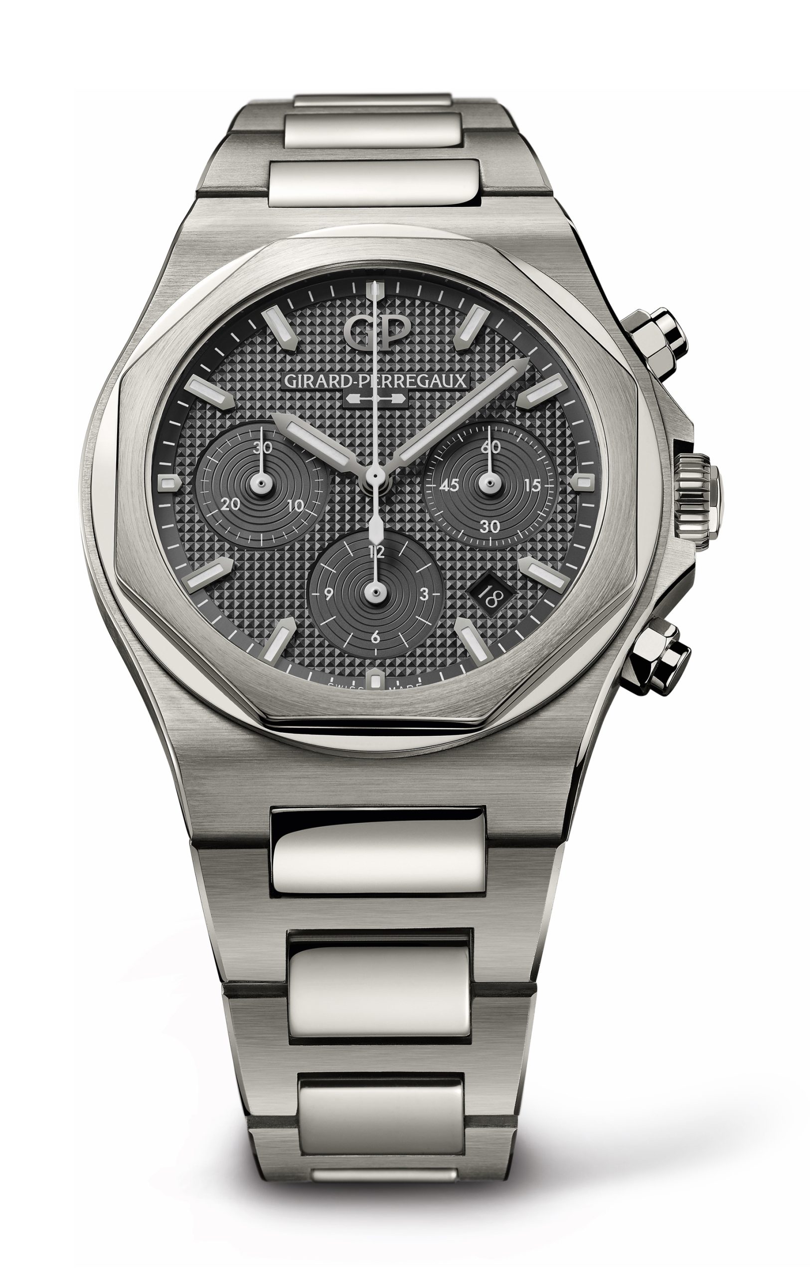 Girard-Perregaux Laureato Chronograph Ti49 luxury timepiece - detailed view