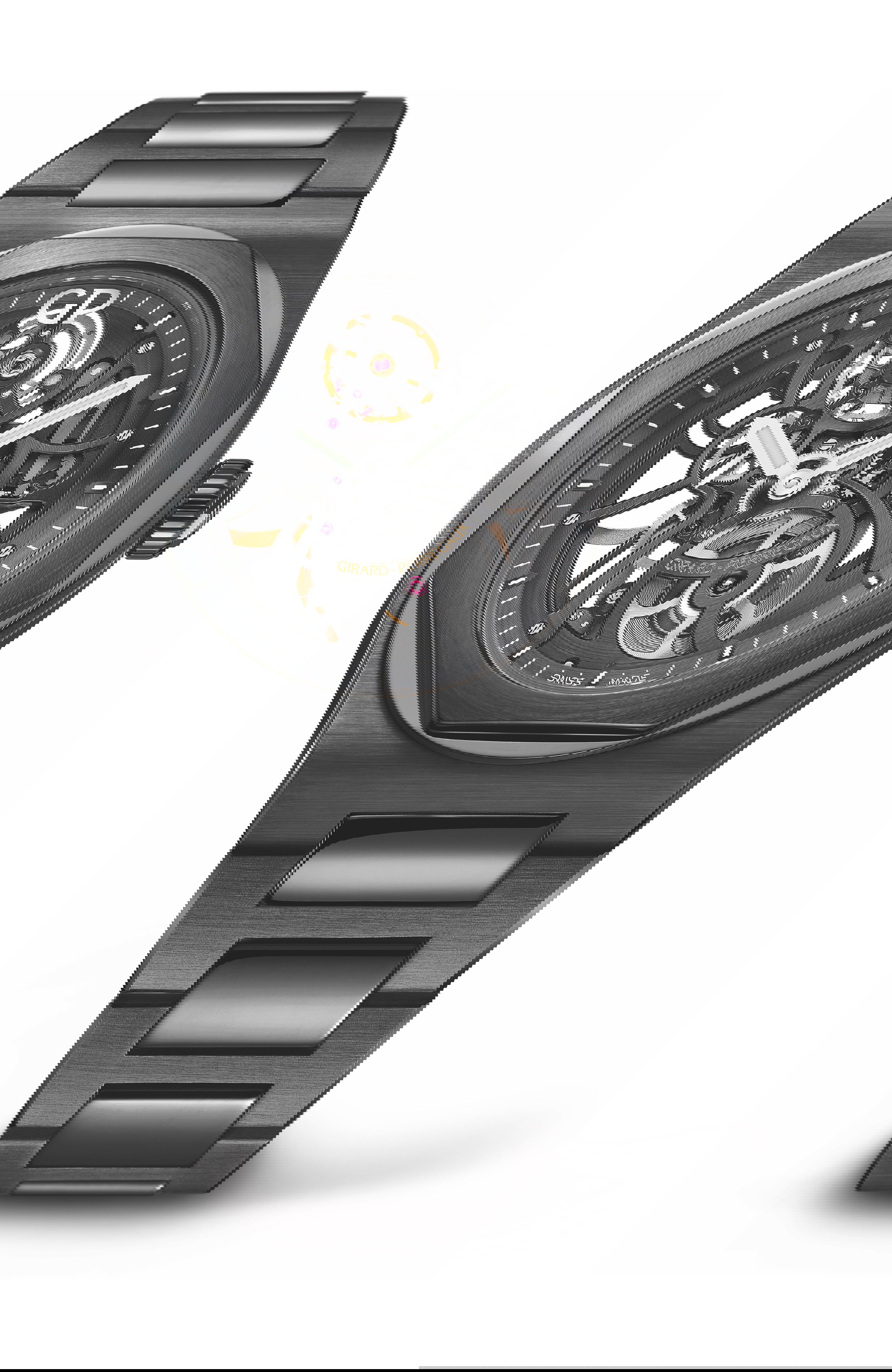 Girard-Perregaux Laureato Skeleton Ceramic luxury timepiece - detailed view