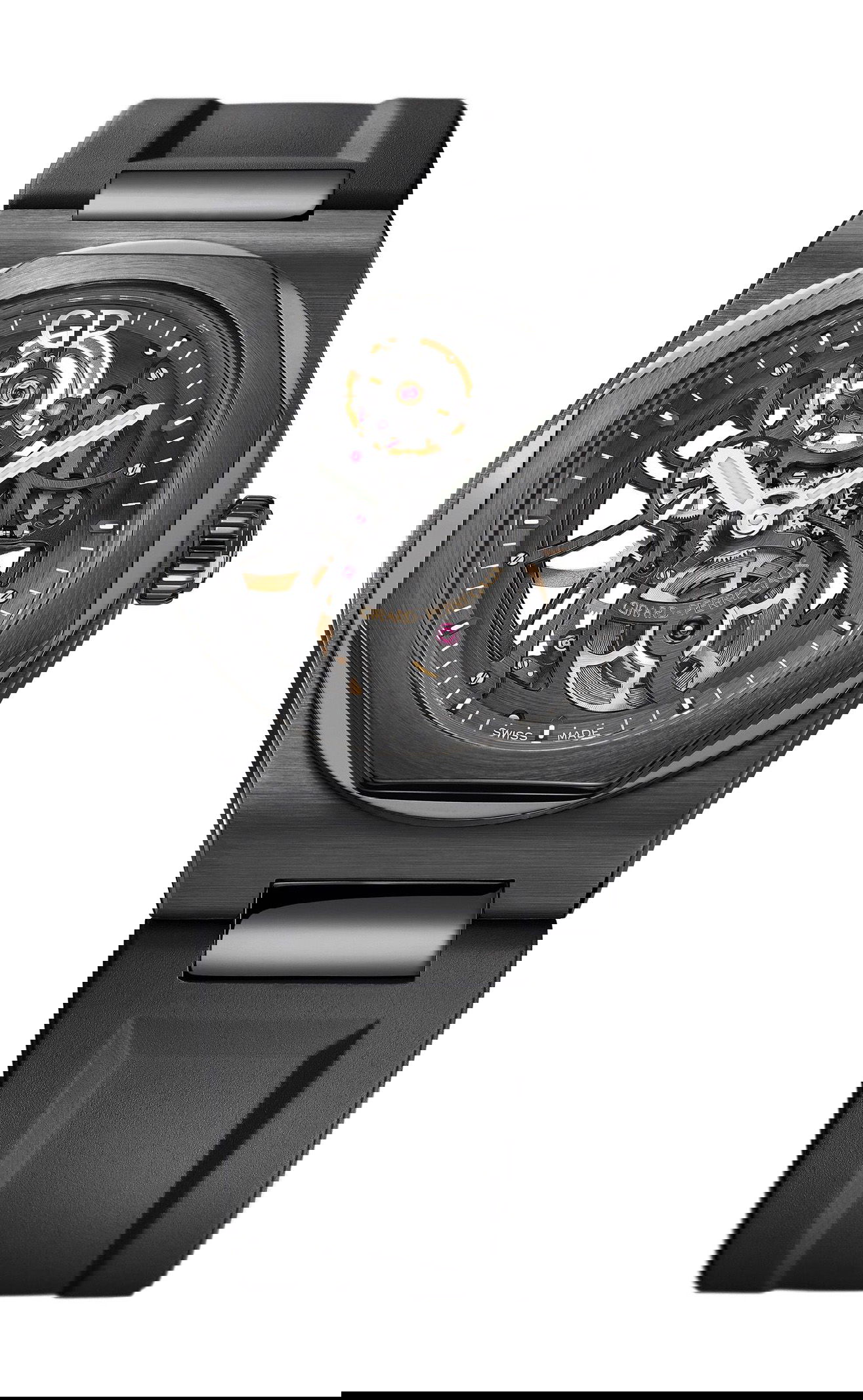 Girard-Perregaux Laureato Skeleton Ceramic luxury timepiece - detailed view