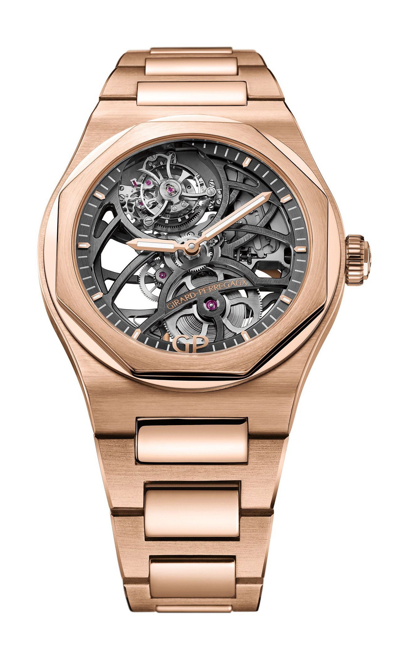 Girard-Perregaux Laureatpp Flying Tourbillon Skeleton luxury timepiece - detailed view