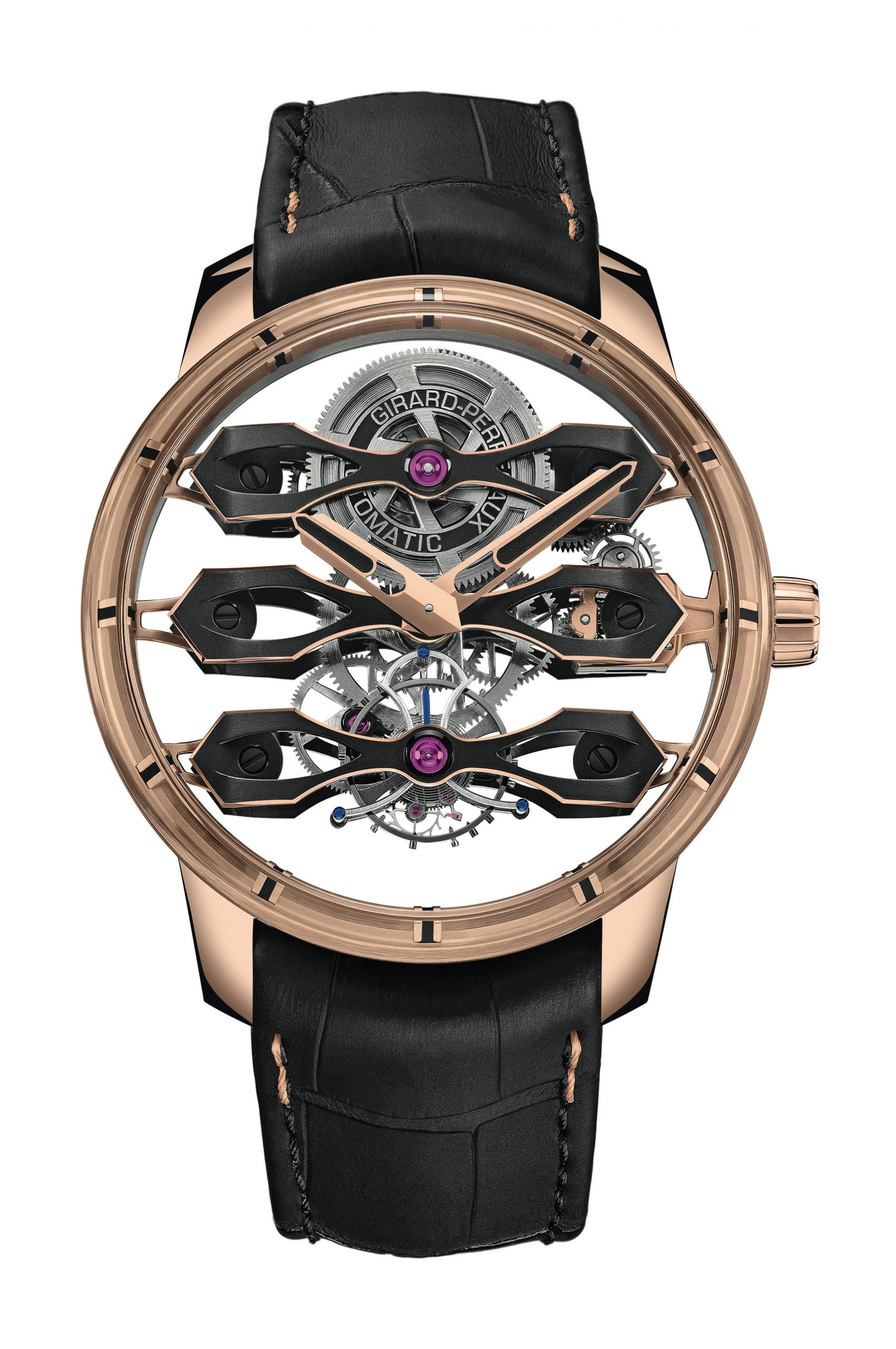 Girard-Perregaux Tourbillon with Three Flying Bridges luxury timepiece - detailed view
