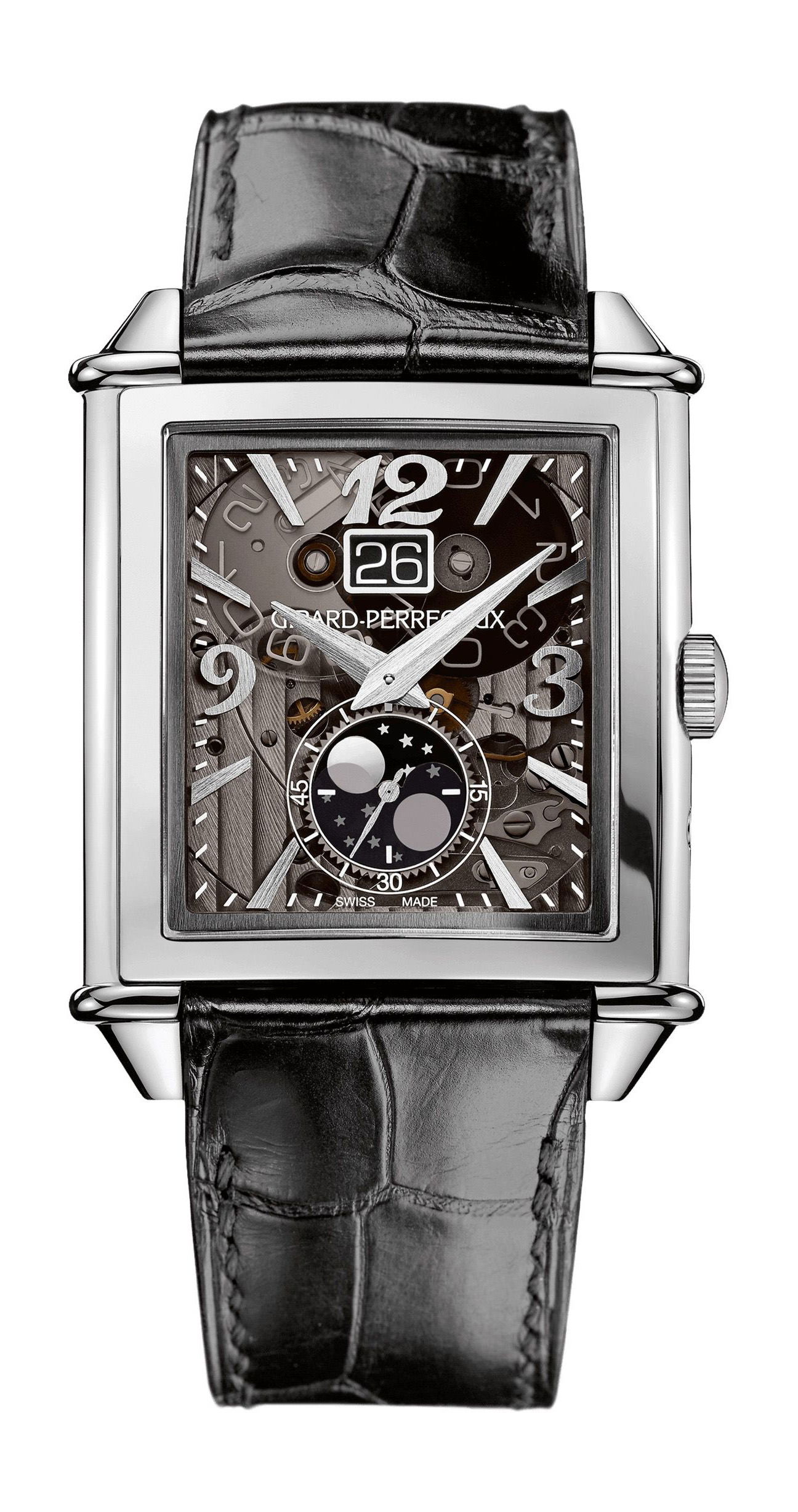 Girard-Perregaux Vintage 1945 XXL Large Date And Moon Phases luxury timepiece - detailed view
