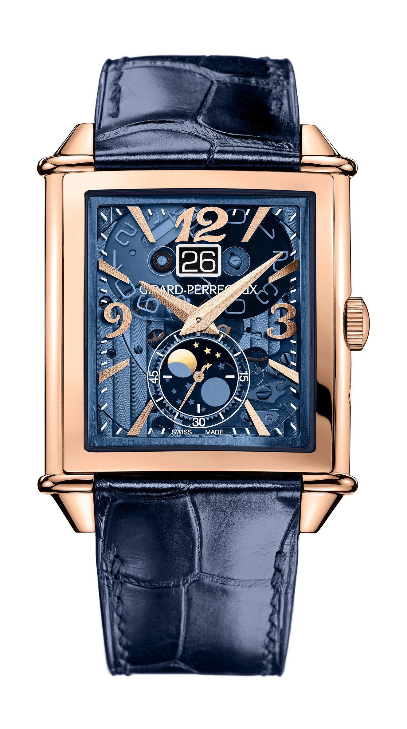 Girard-Perregaux Vintage 1945 XXL Large Date And Moon Phases luxury timepiece - detailed view