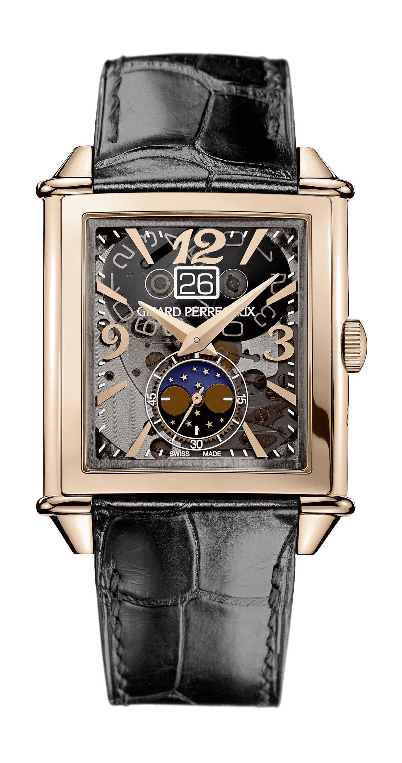 Girard-Perregaux Vintage 1945 XXL Large Date And Moon Phases luxury timepiece - detailed view