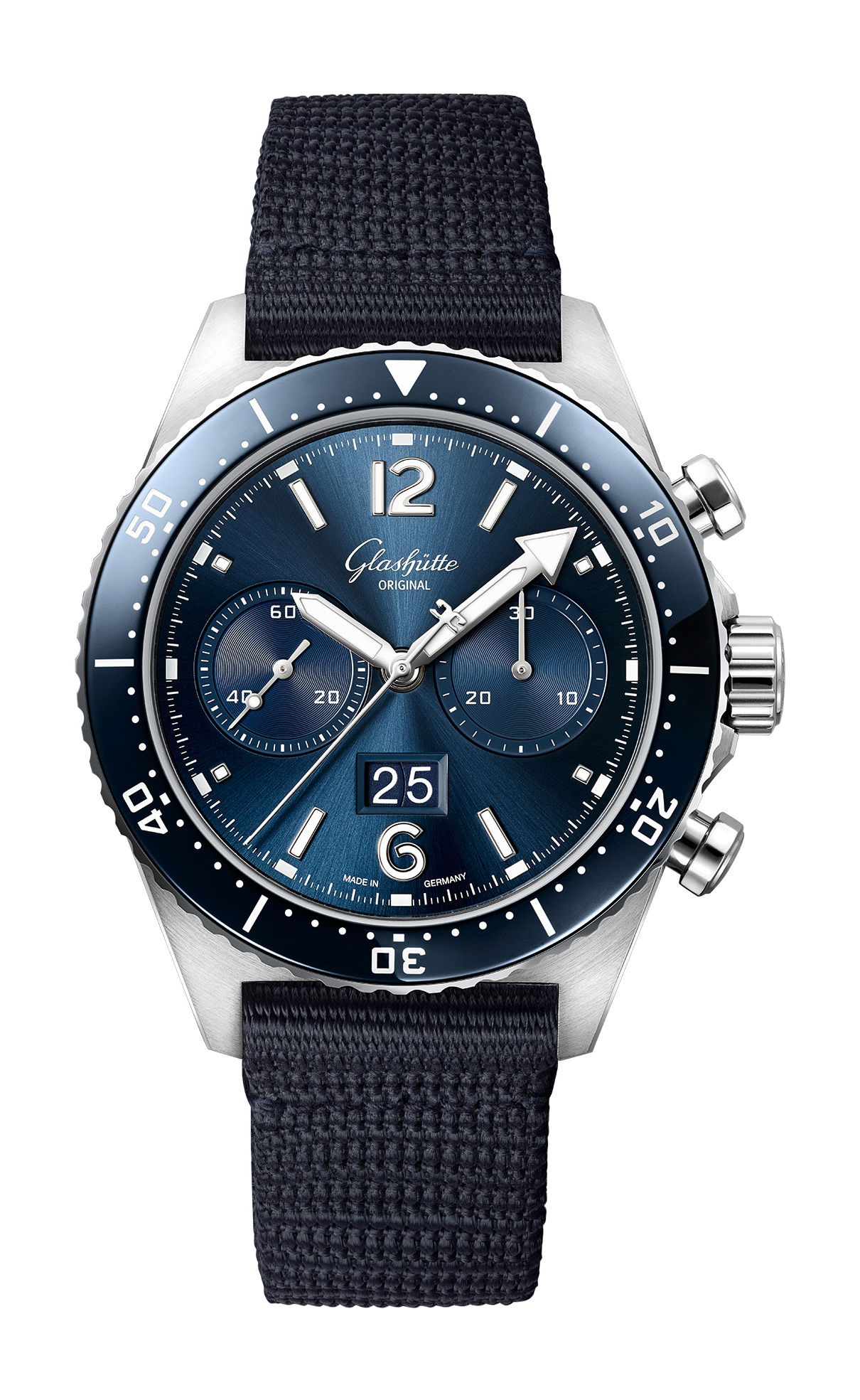 Glashütte Original SeaQ Chronograph luxury timepiece - detailed view