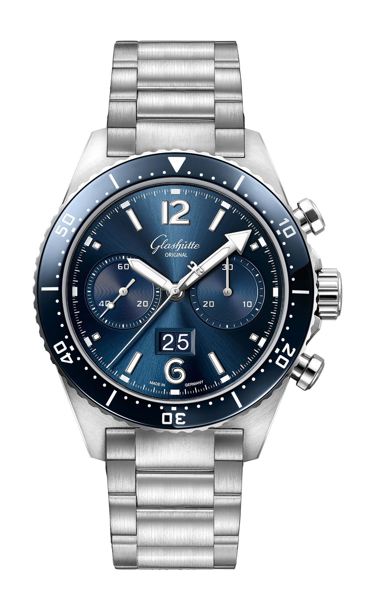 Glashütte Original SeaQ Chronograph luxury timepiece - detailed view