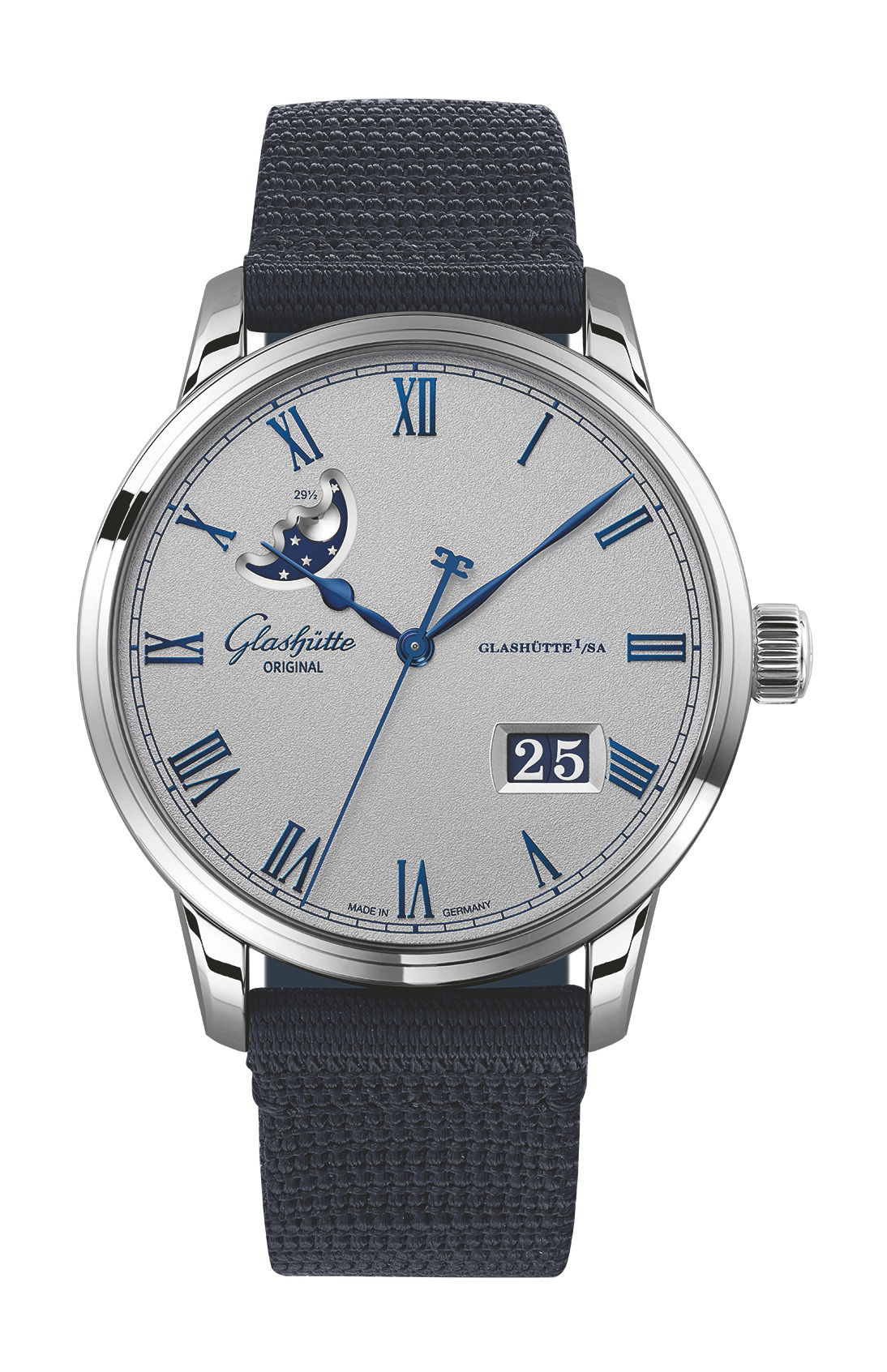 Glashütte Original Senator Excellence Panorama Date Moon Phase luxury timepiece - detailed view