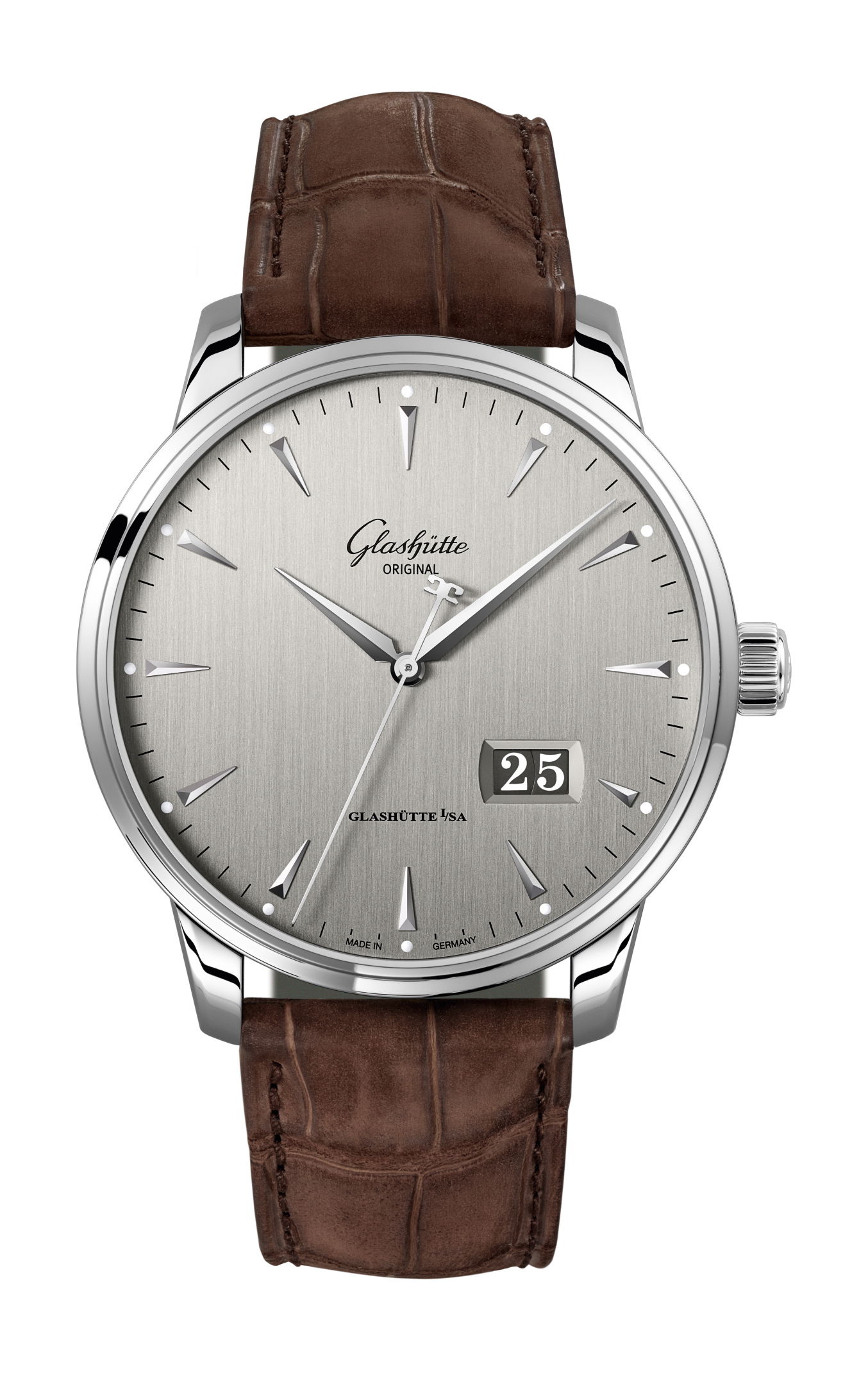 Glashütte Original Senator Excellence Panoramadatum luxury timepiece - detailed view