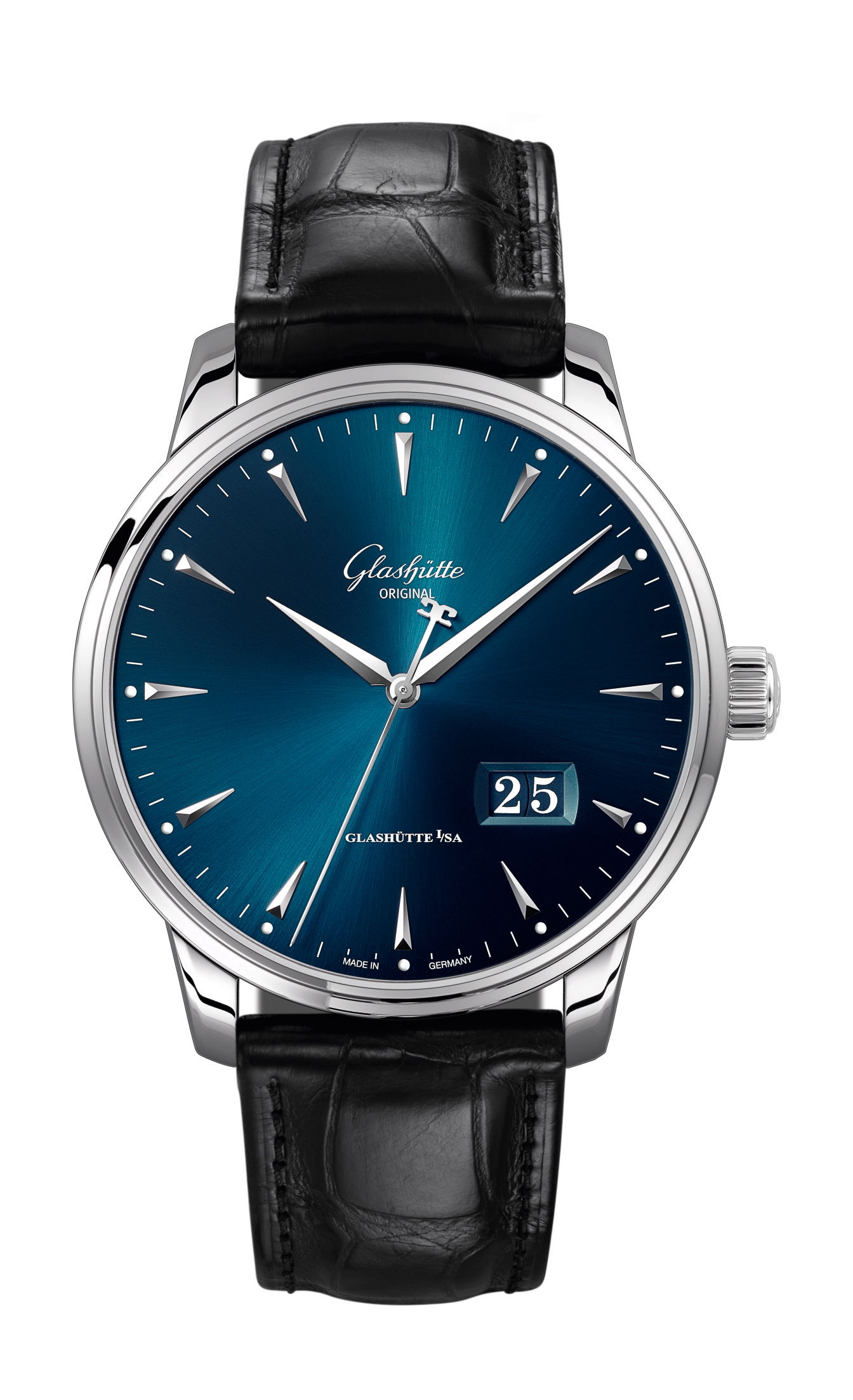 Glashütte Original Senator Excellence Panoramadatum luxury timepiece - detailed view