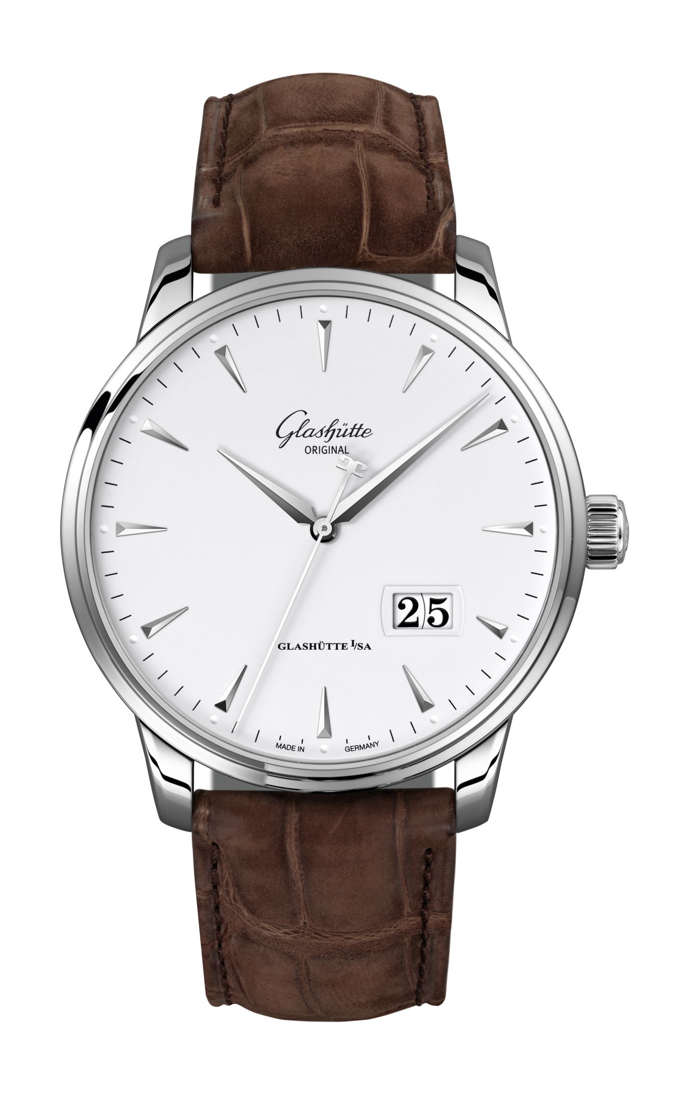 Glashütte Original Senator Excellence Panoramadatum luxury timepiece - detailed view