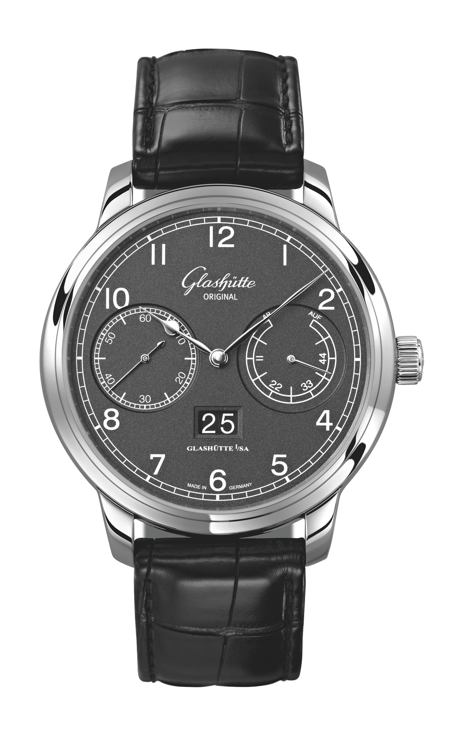 Glashütte Original Senator Observer luxury timepiece - detailed view