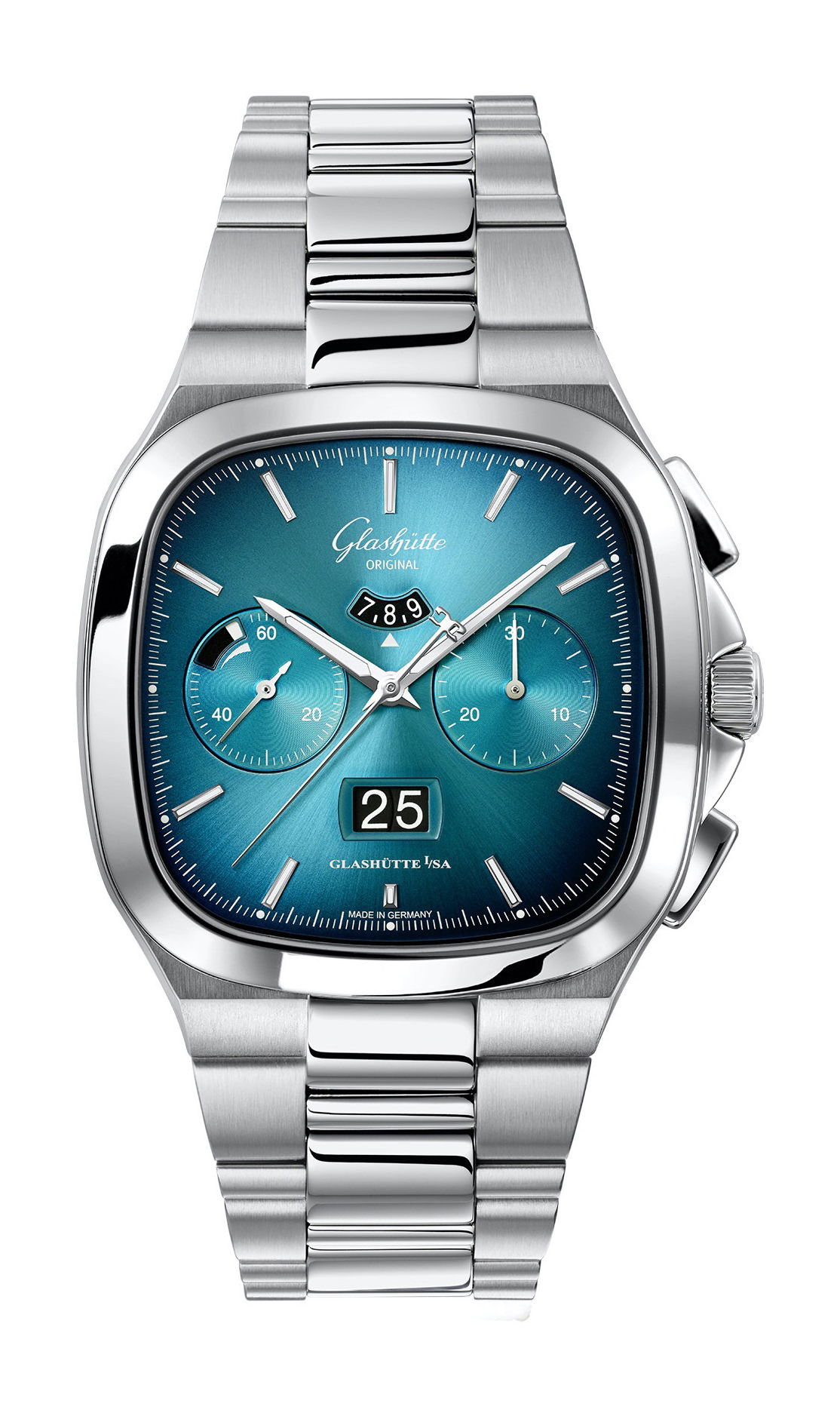 Glashütte Original Seventies Chronograph Panorama Date luxury timepiece - detailed view