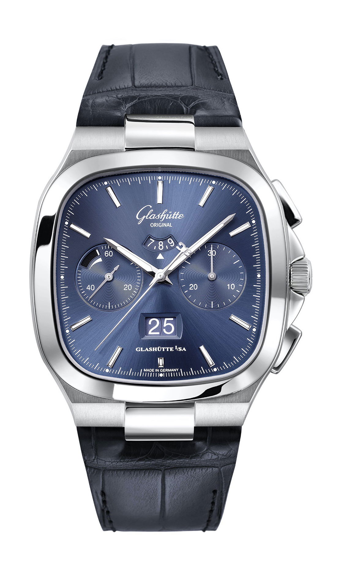 Glashütte Original Seventies Chronograph Panorama Date luxury timepiece - detailed view