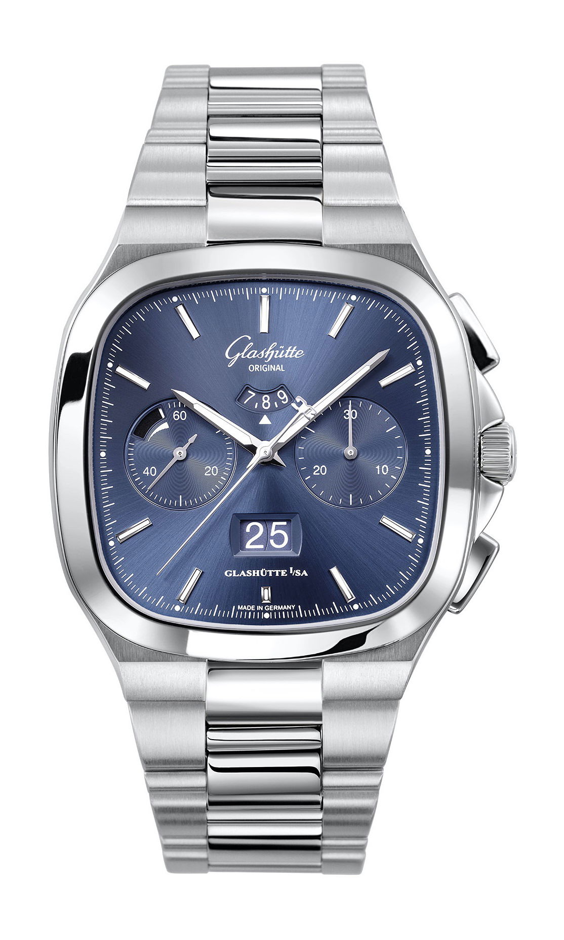 Glashütte Original Seventies Chronograph Panorama Date luxury timepiece - detailed view