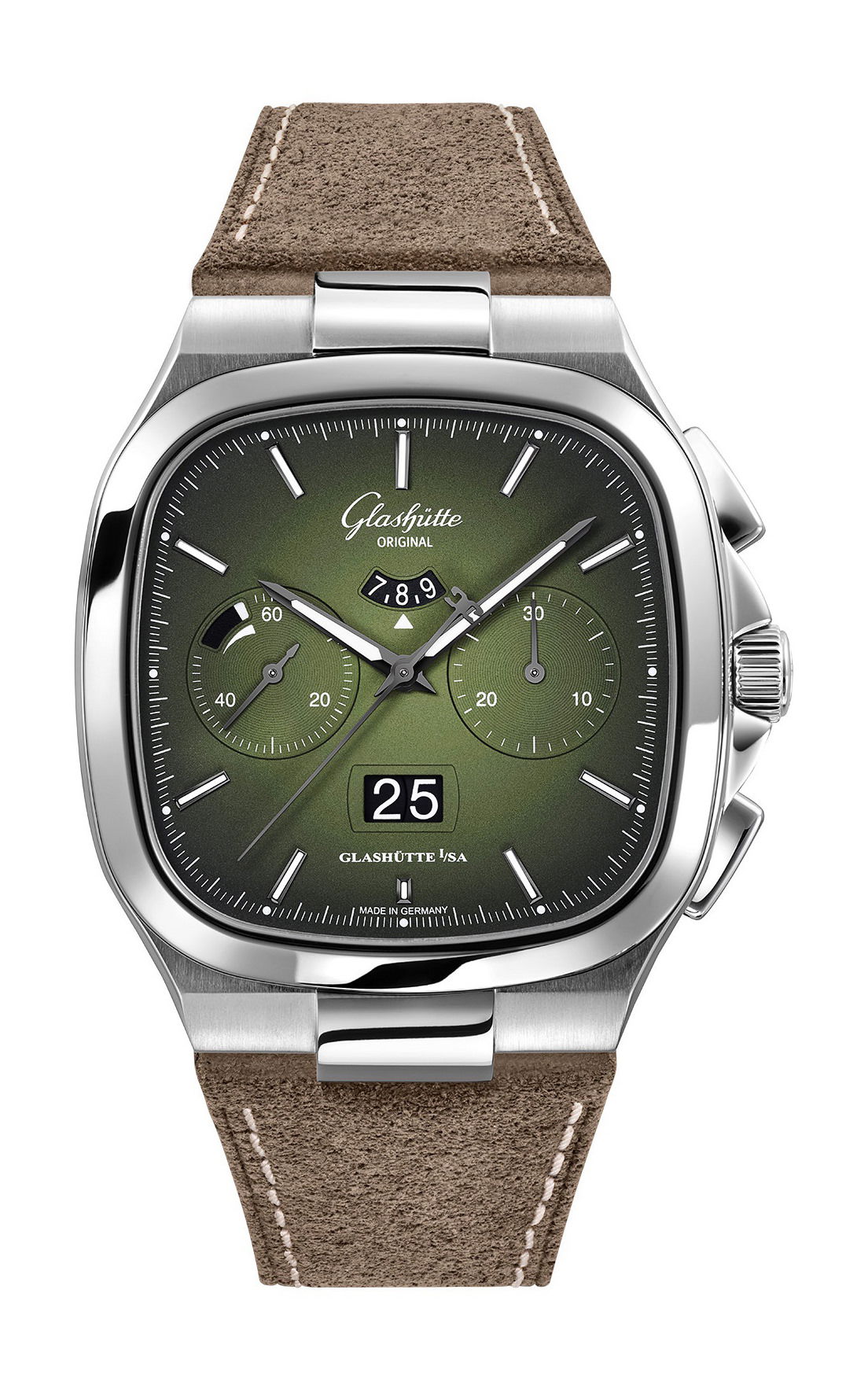 Glashütte Original Seventies Chronograph Panorama Date luxury timepiece - detailed view