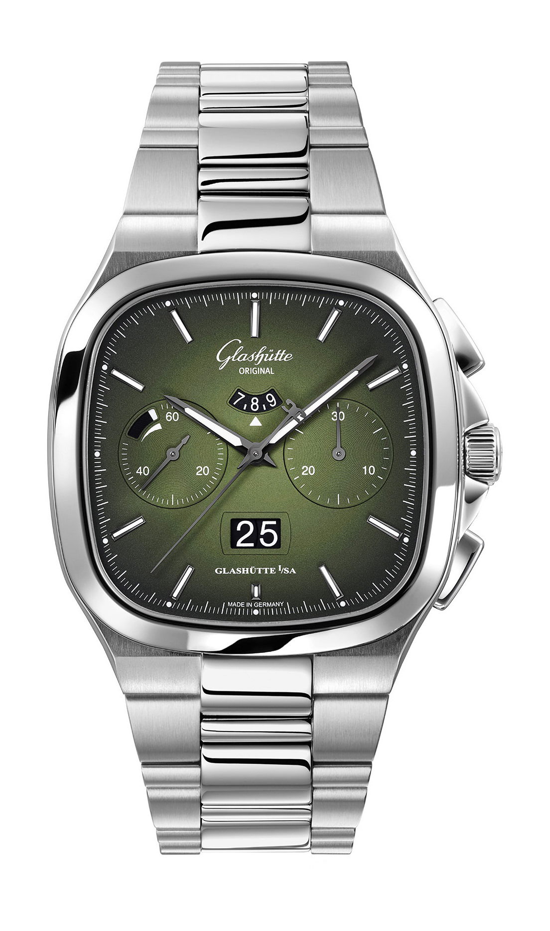 Glashütte Original Seventies Chronograph Panorama Date luxury timepiece - detailed view