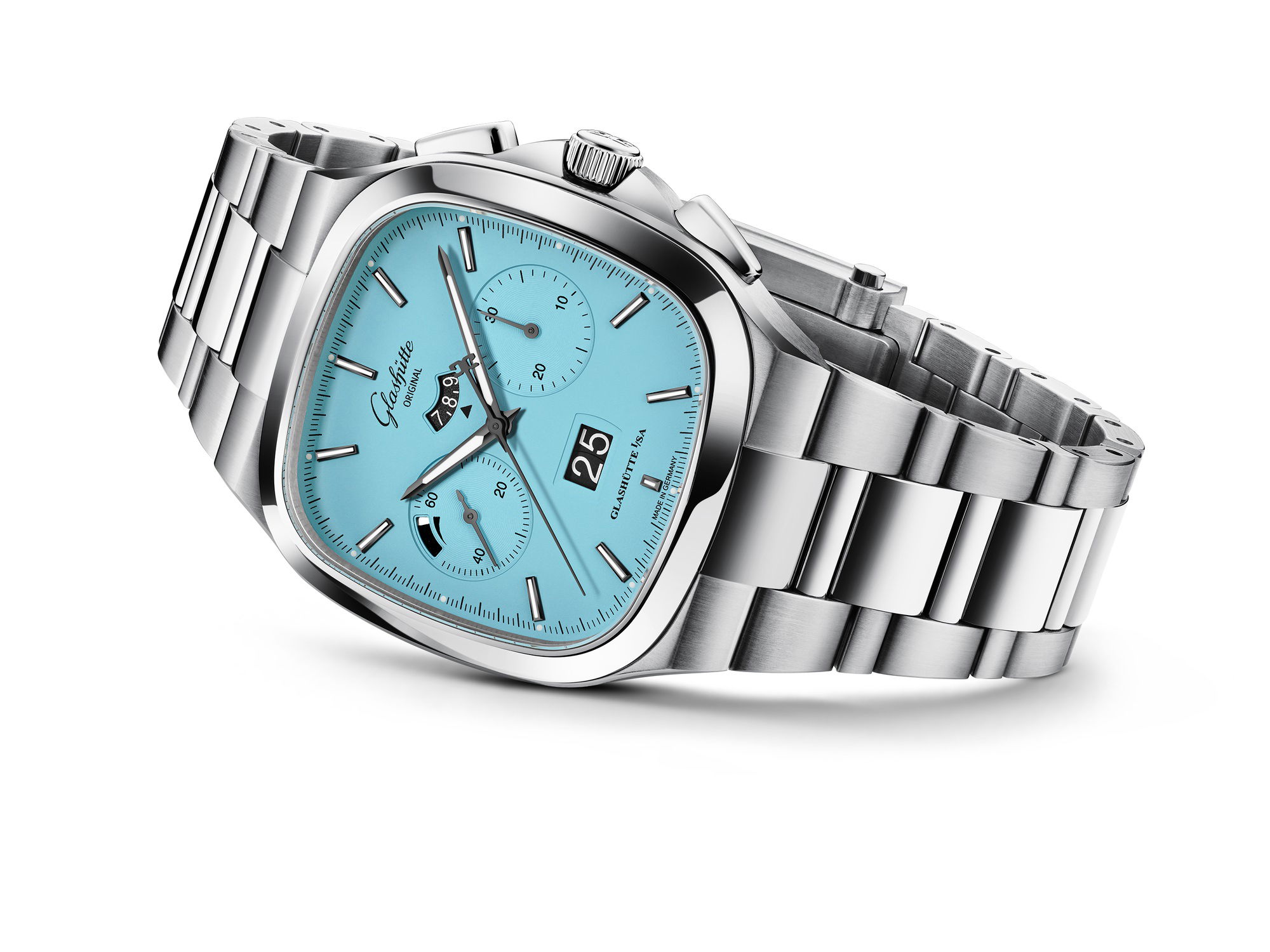 Glashütte Original Seventies Chronograph Panorama Date “Disco Blue” - View 3