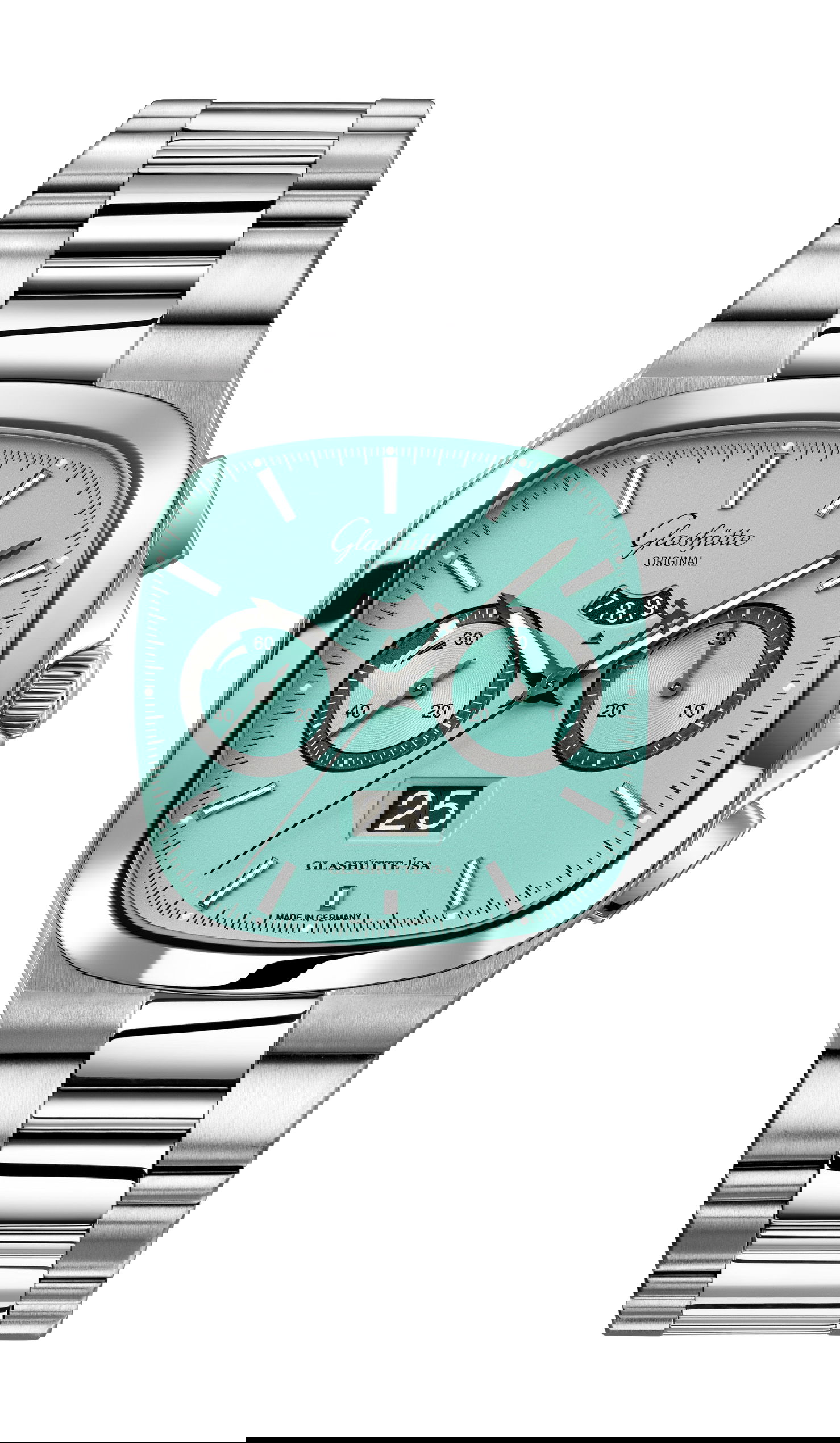 Glashütte Original Seventies Chronograph Panorama Date Swimming Pool luxury timepiece - detailed view