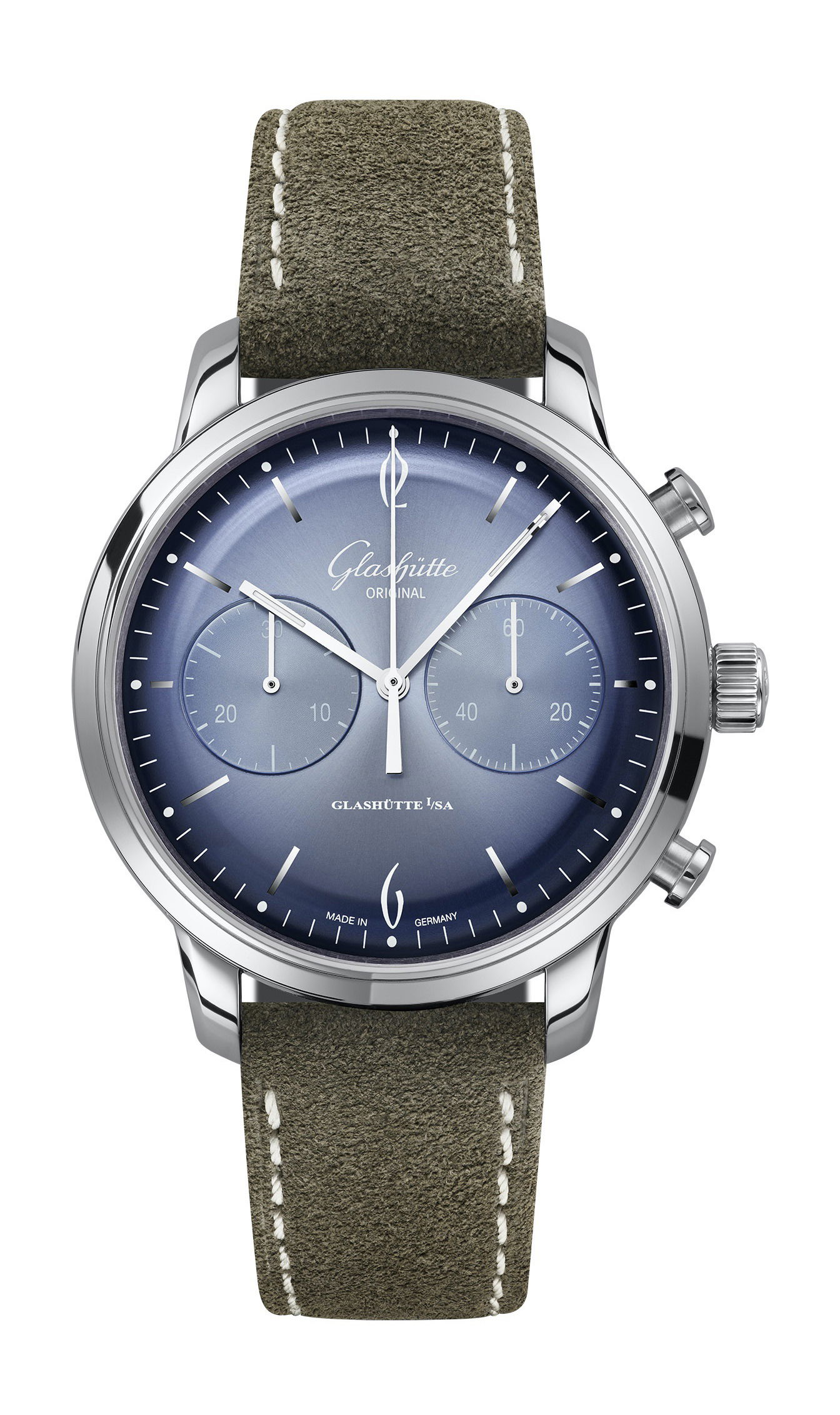 Glashütte Original Sixties Chronograph Annual Edition luxury timepiece - detailed view