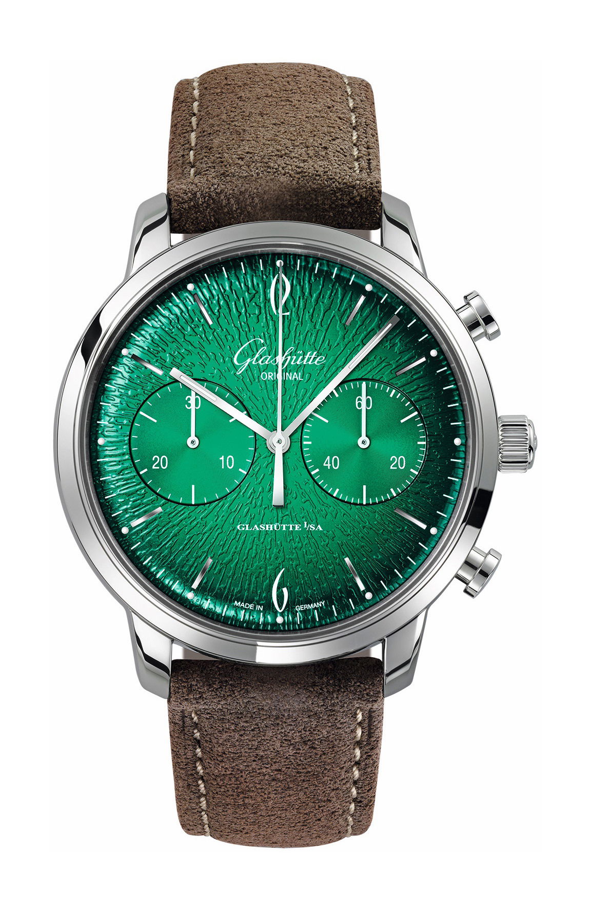 Glashütte Original Sixties Chronograph Annual Edition luxury timepiece - detailed view