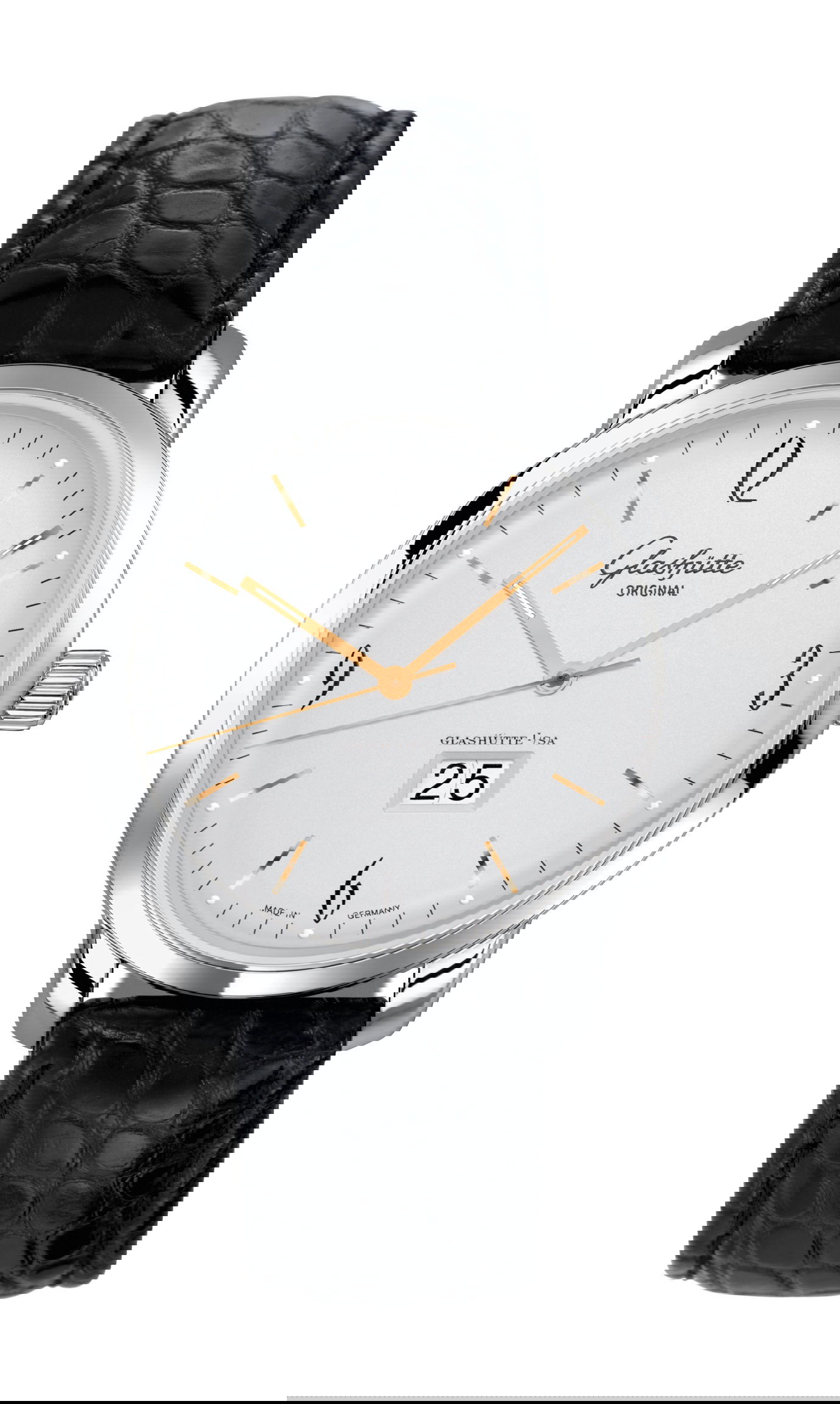 Glashütte Original Sixties Panorama Date luxury timepiece - detailed view