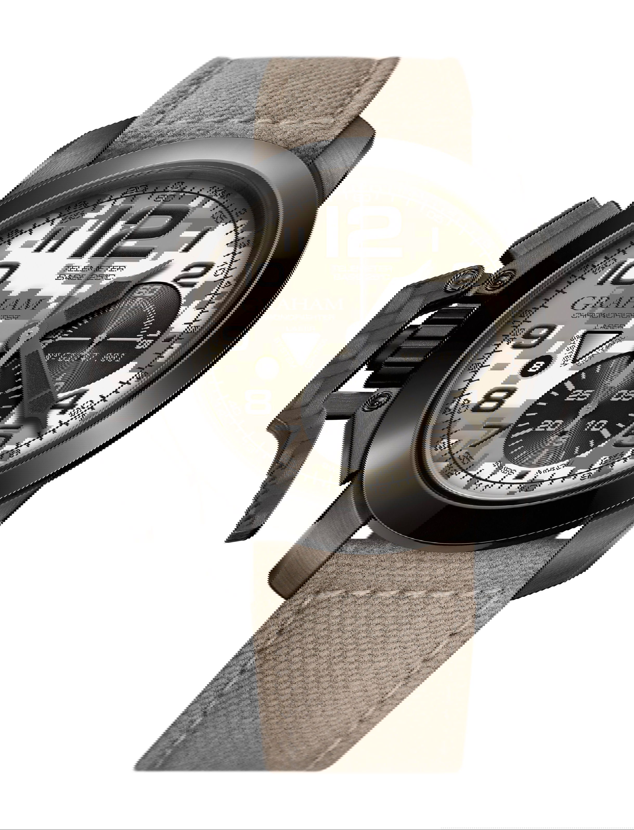 Graham Chronofighter Black Arrow Digi Camo luxury timepiece - detailed view