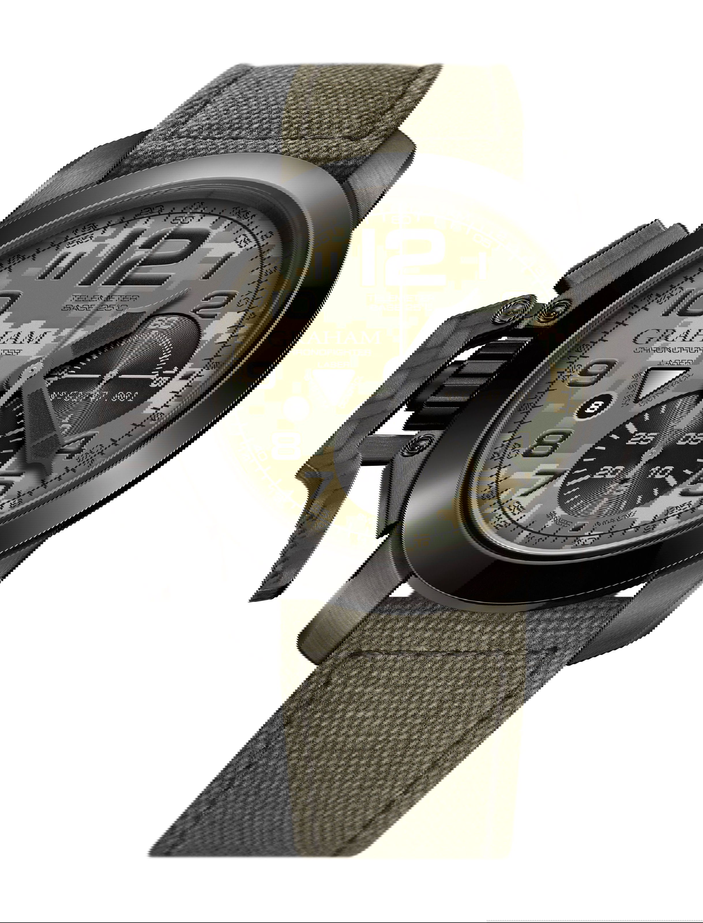 Graham CHRONOFIGHTER BLACK ARROW DIGI CAMO luxury timepiece - detailed view