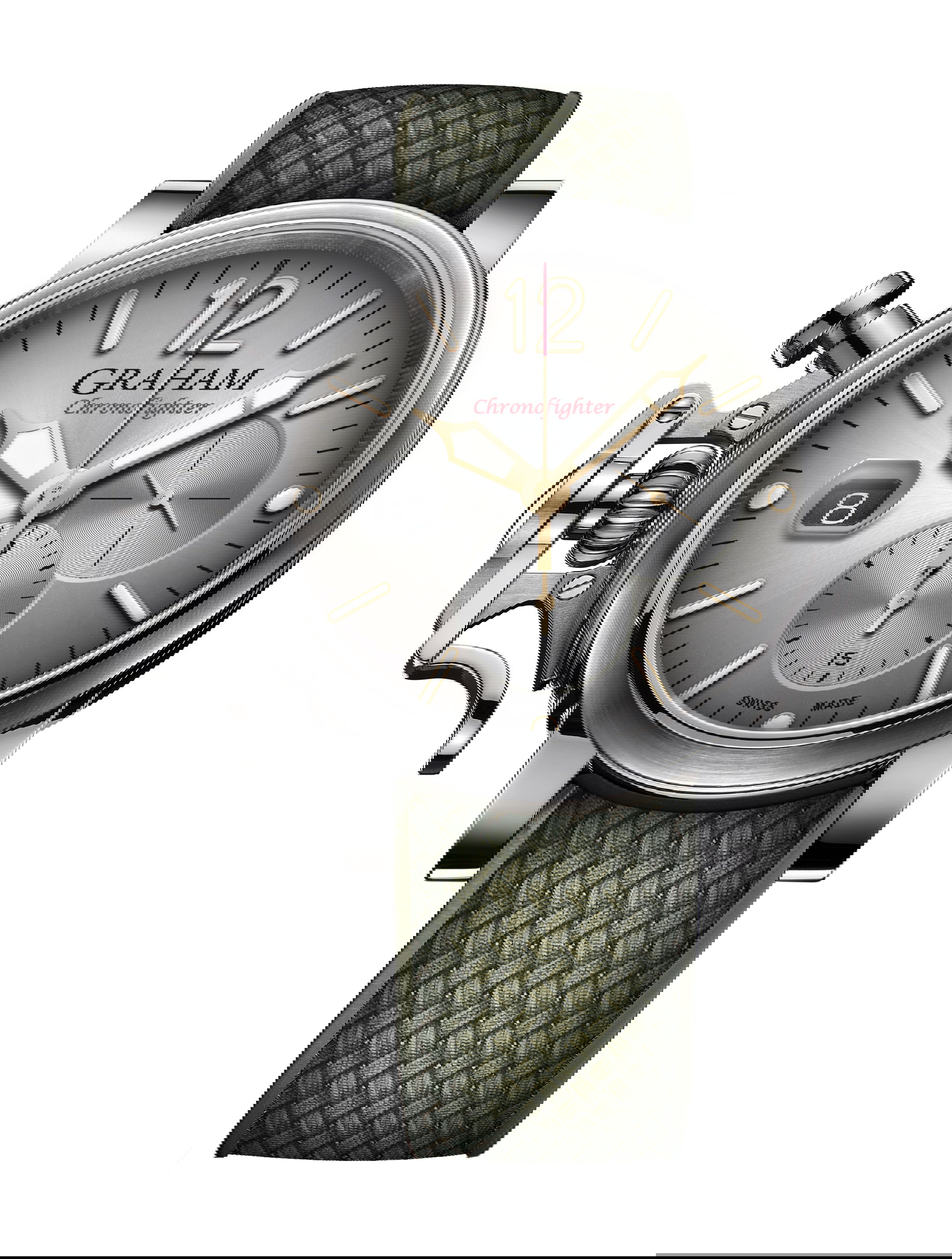 Graham Chronofighter Grand Vintage luxury timepiece - detailed view