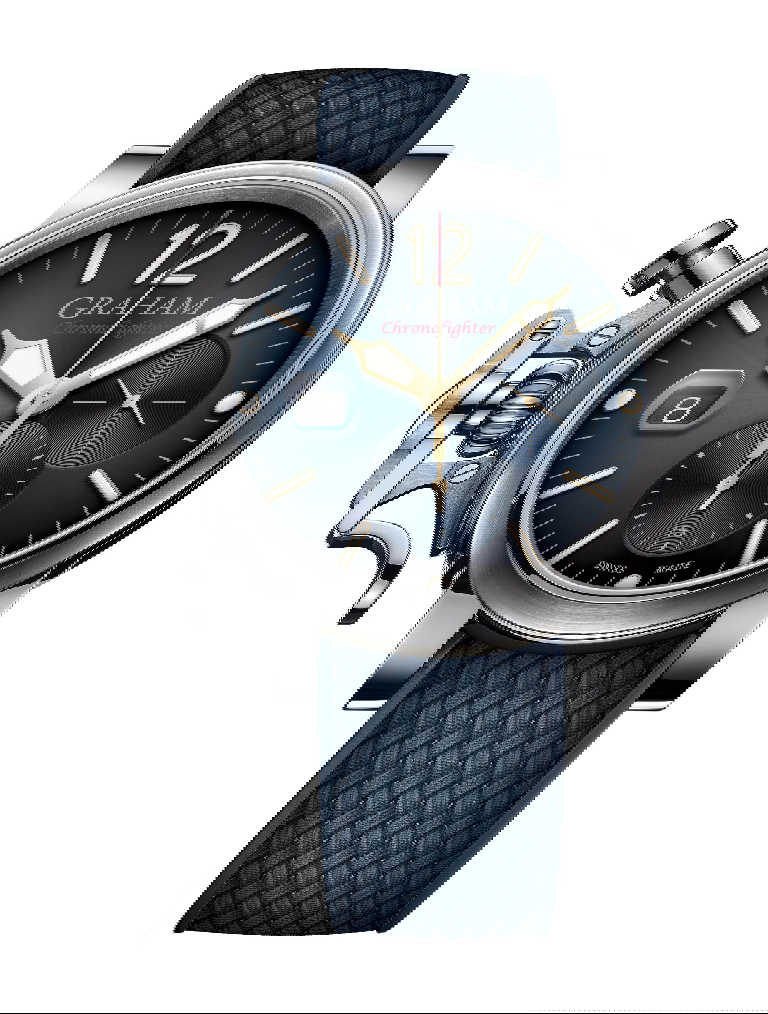 Graham Chronofighter Grand Vintage luxury timepiece - detailed view
