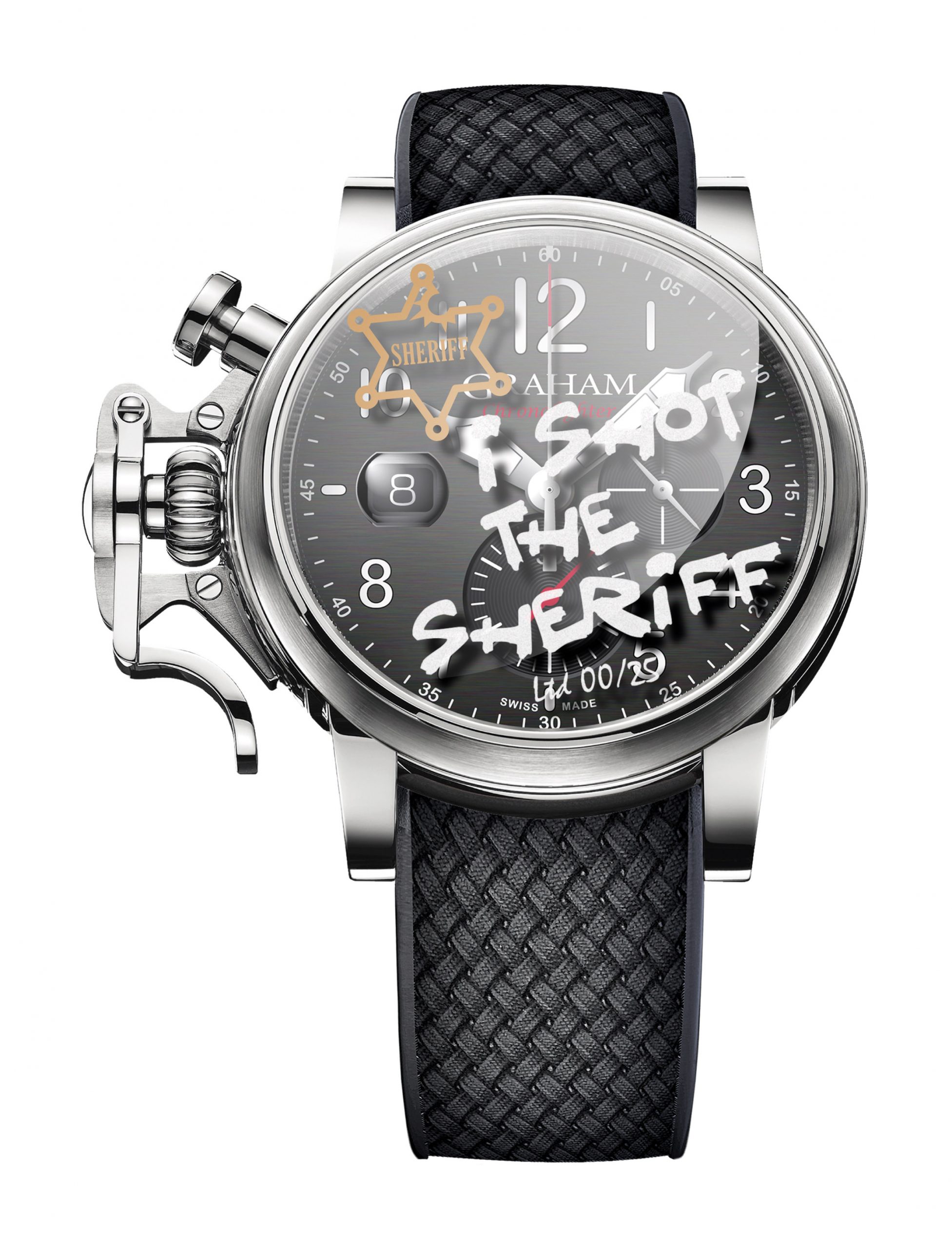 Graham Chronofighter Grand Vintage Ltd – I Shot The Sheriff luxury timepiece - detailed view