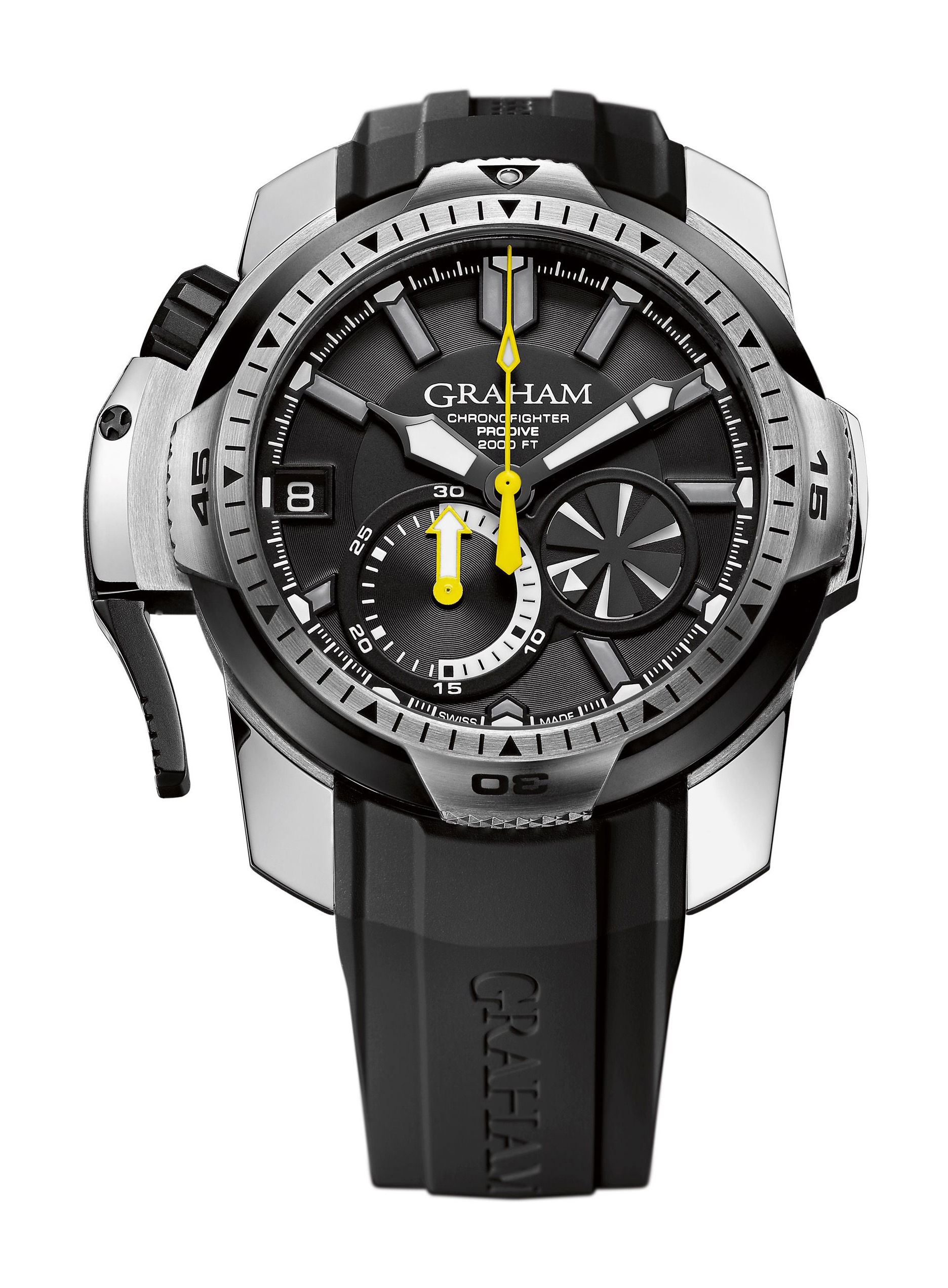 Graham Chronofighter Prodive luxury timepiece - detailed view