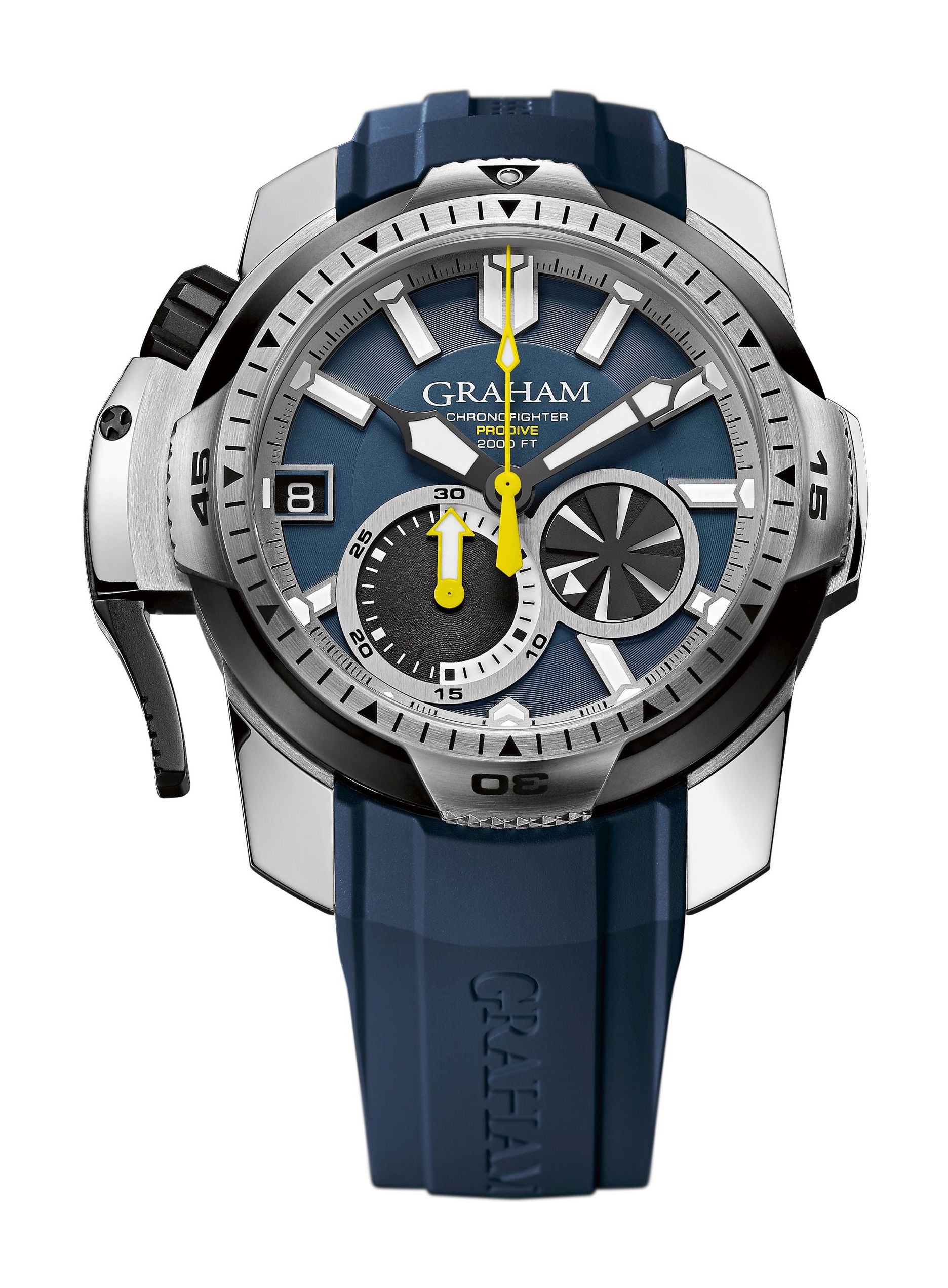 Graham Chronofighter Prodive luxury timepiece - detailed view