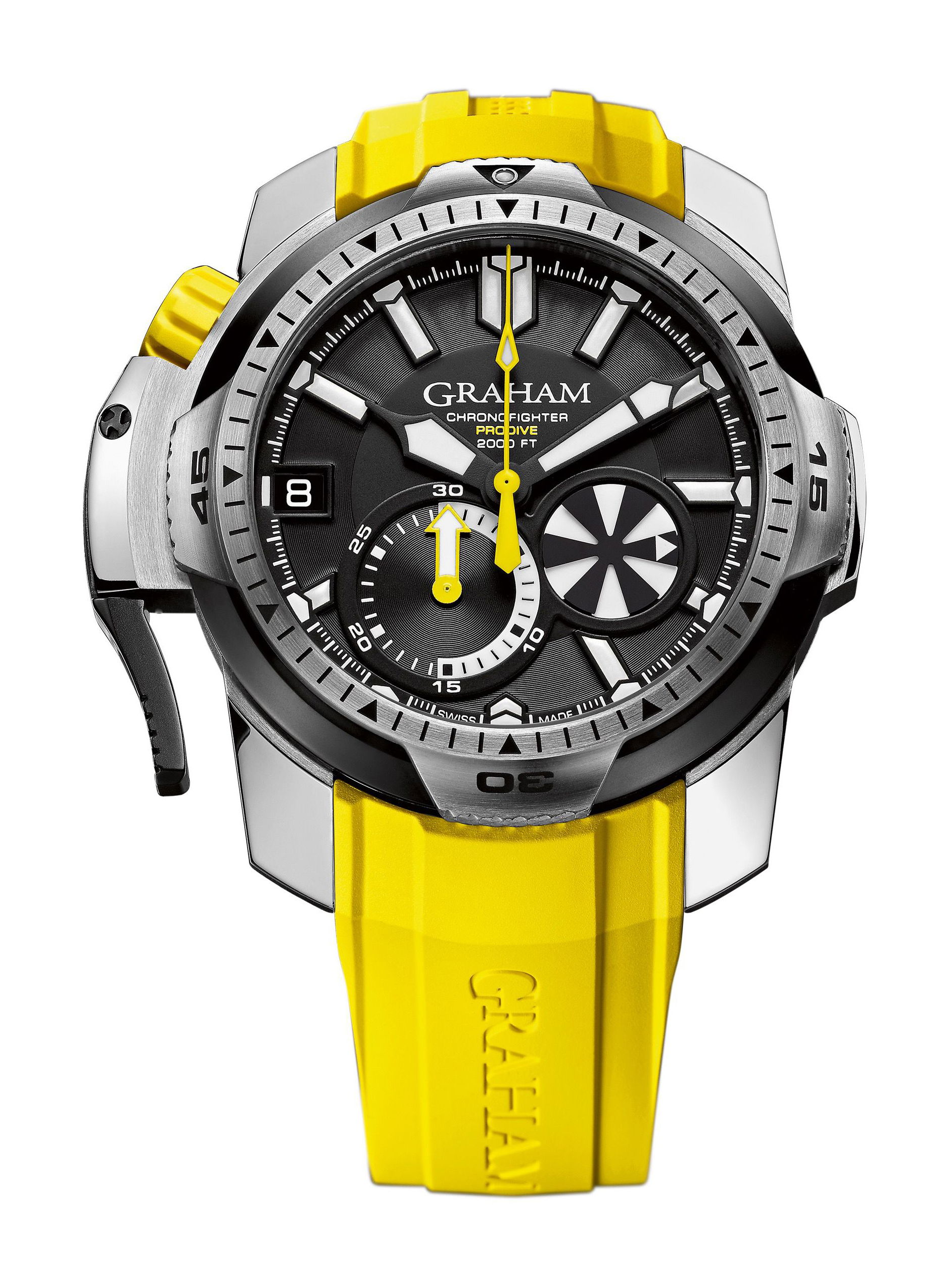 Graham Chronofighter Prodive Professional luxury timepiece - detailed view