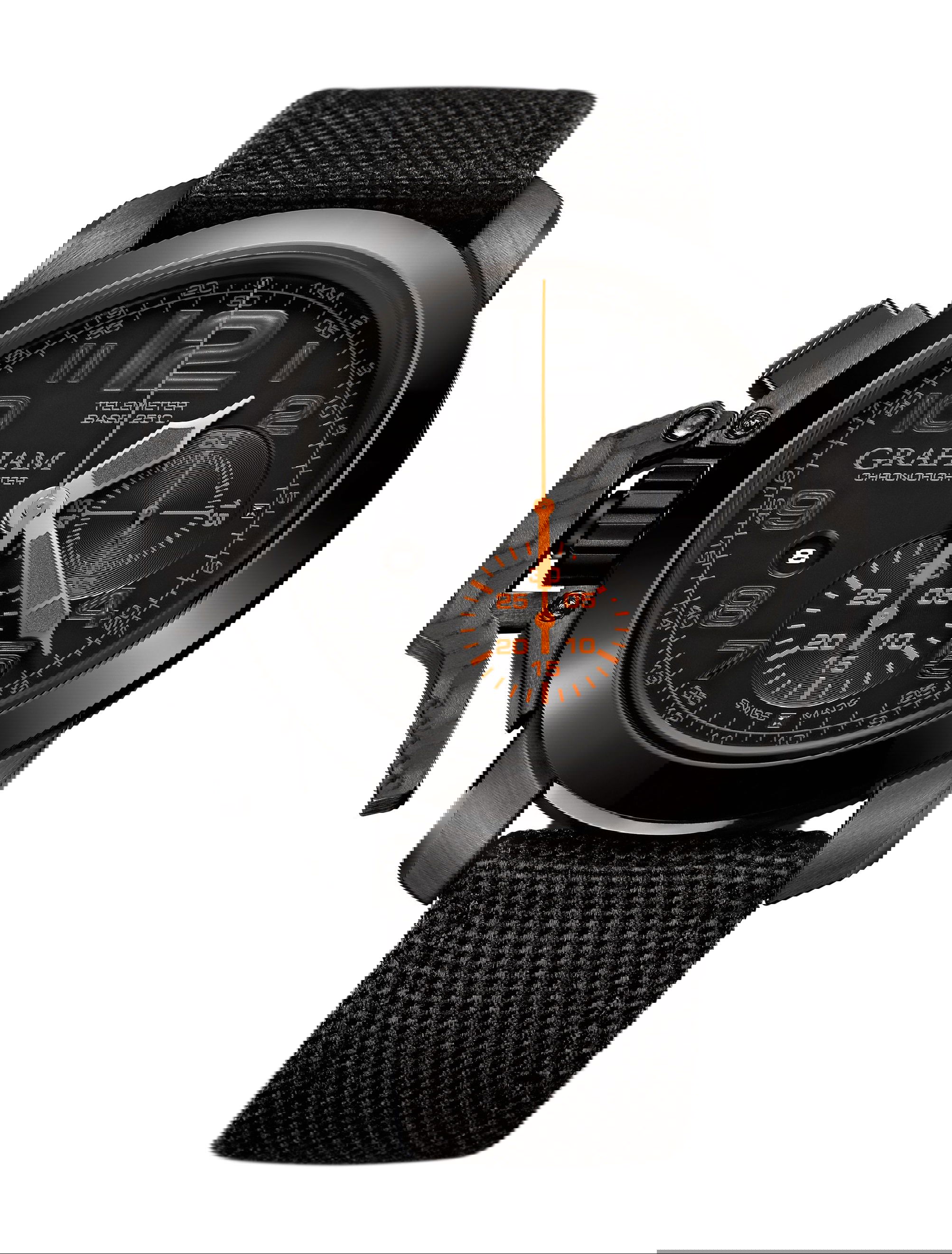 Graham Chronofighter Steel luxury timepiece - detailed view