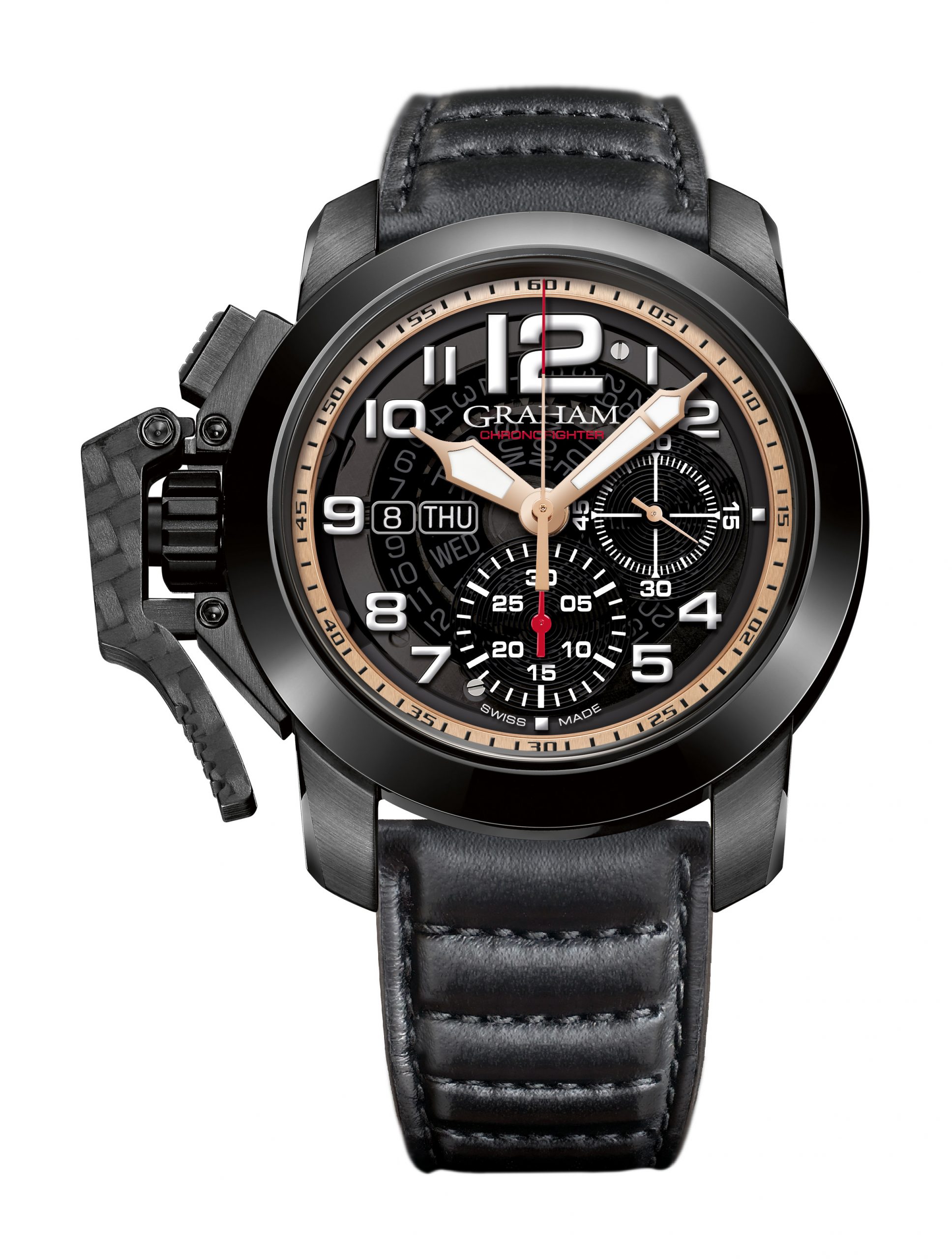 Graham CHRONOFIGHTER STEEL TARGET luxury timepiece - detailed view