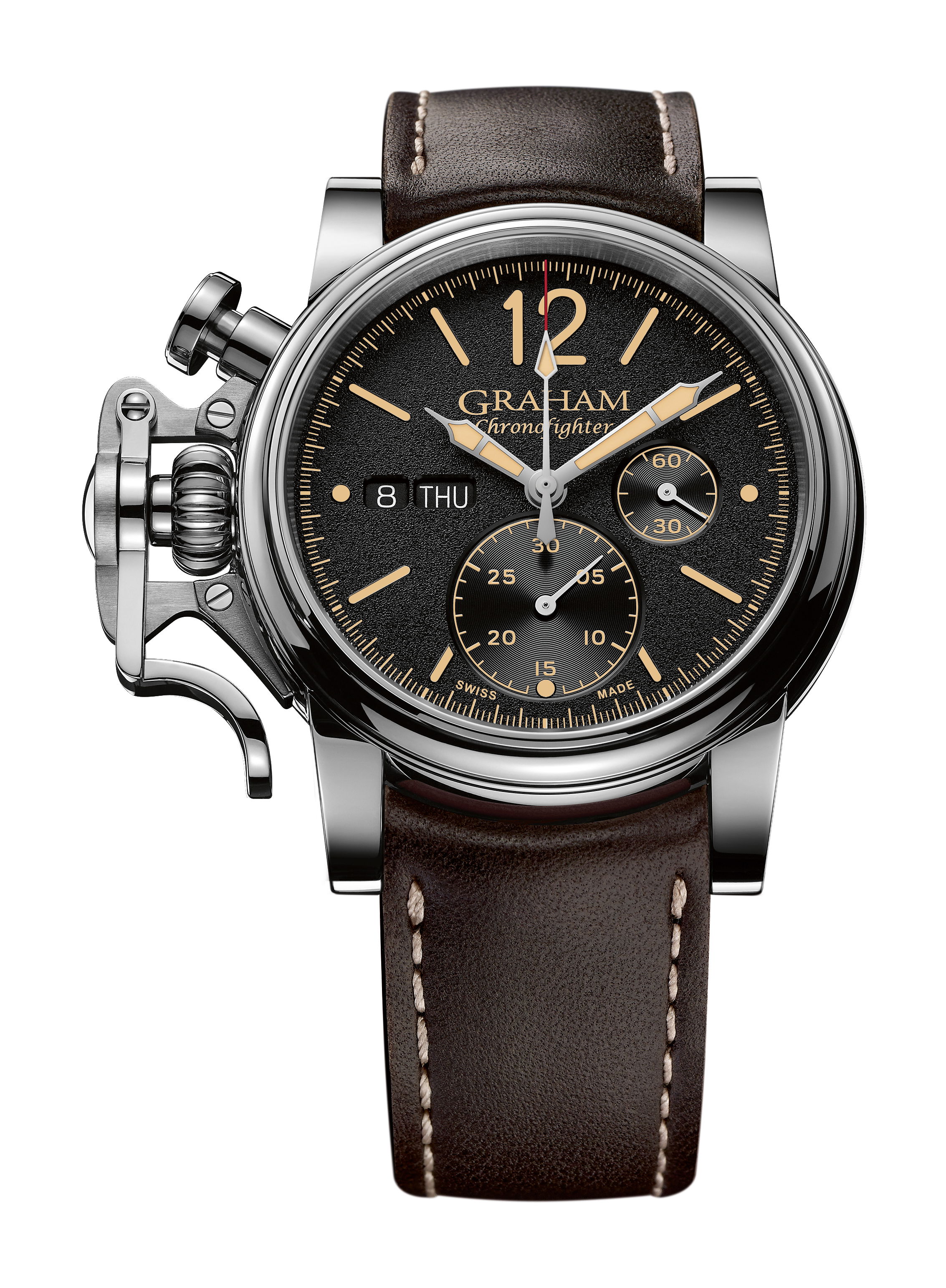 Graham Chronofighter Vintage luxury timepiece - detailed view