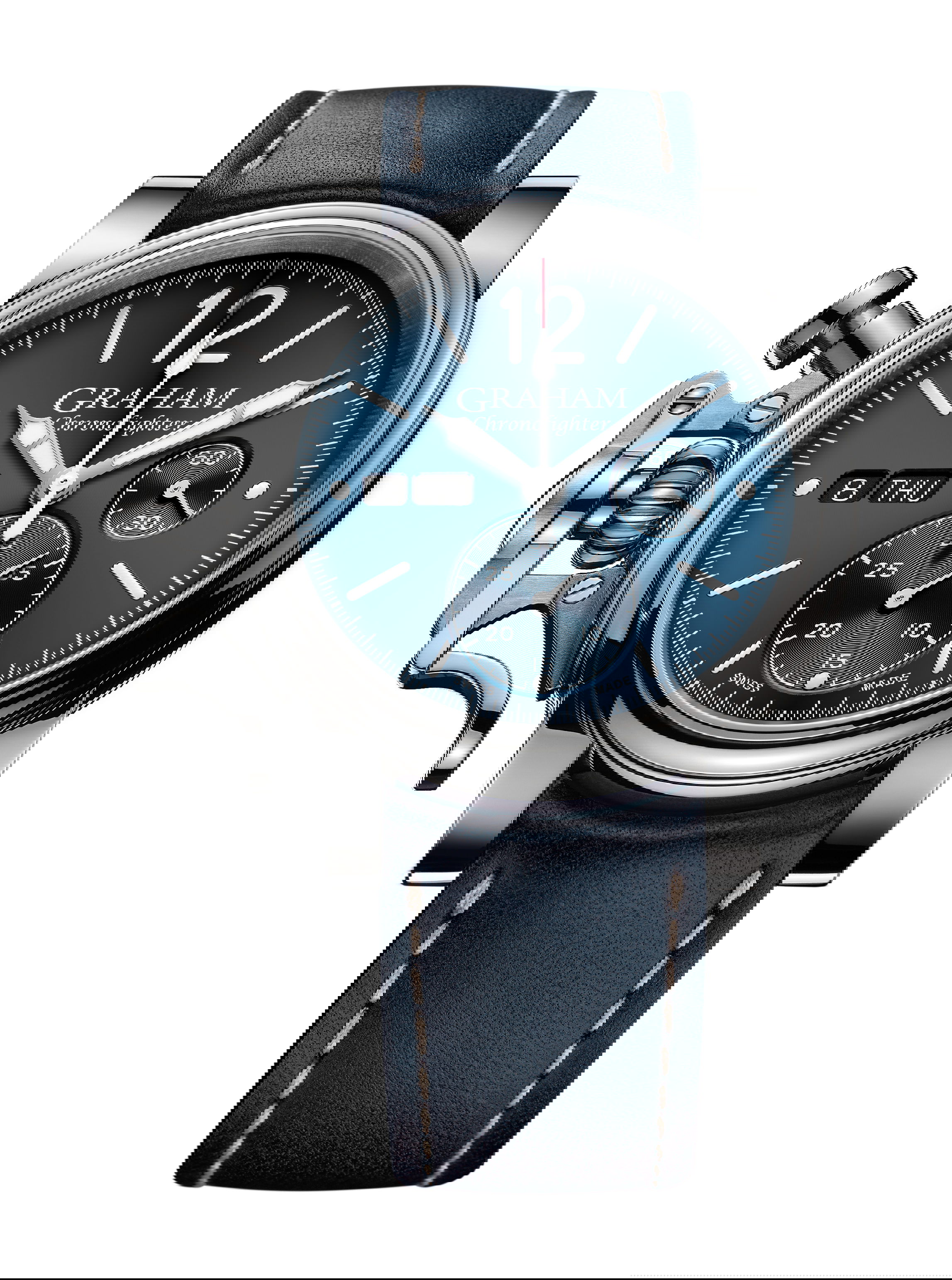 Graham Chronofighter Vintage luxury timepiece - detailed view