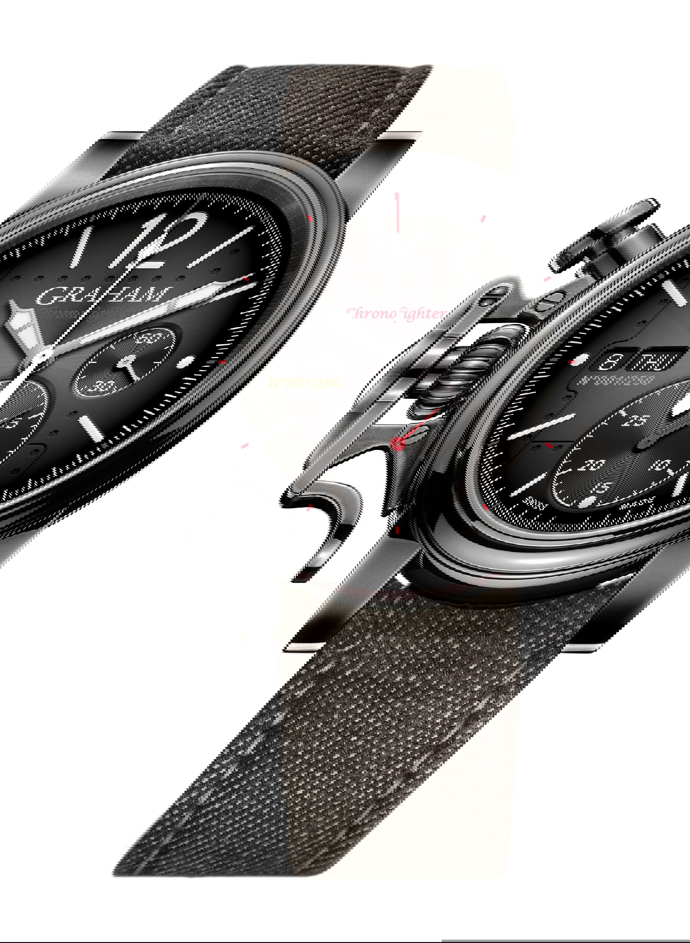 Graham Chronofighter Vintage Aircraft Ltd luxury timepiece - detailed view