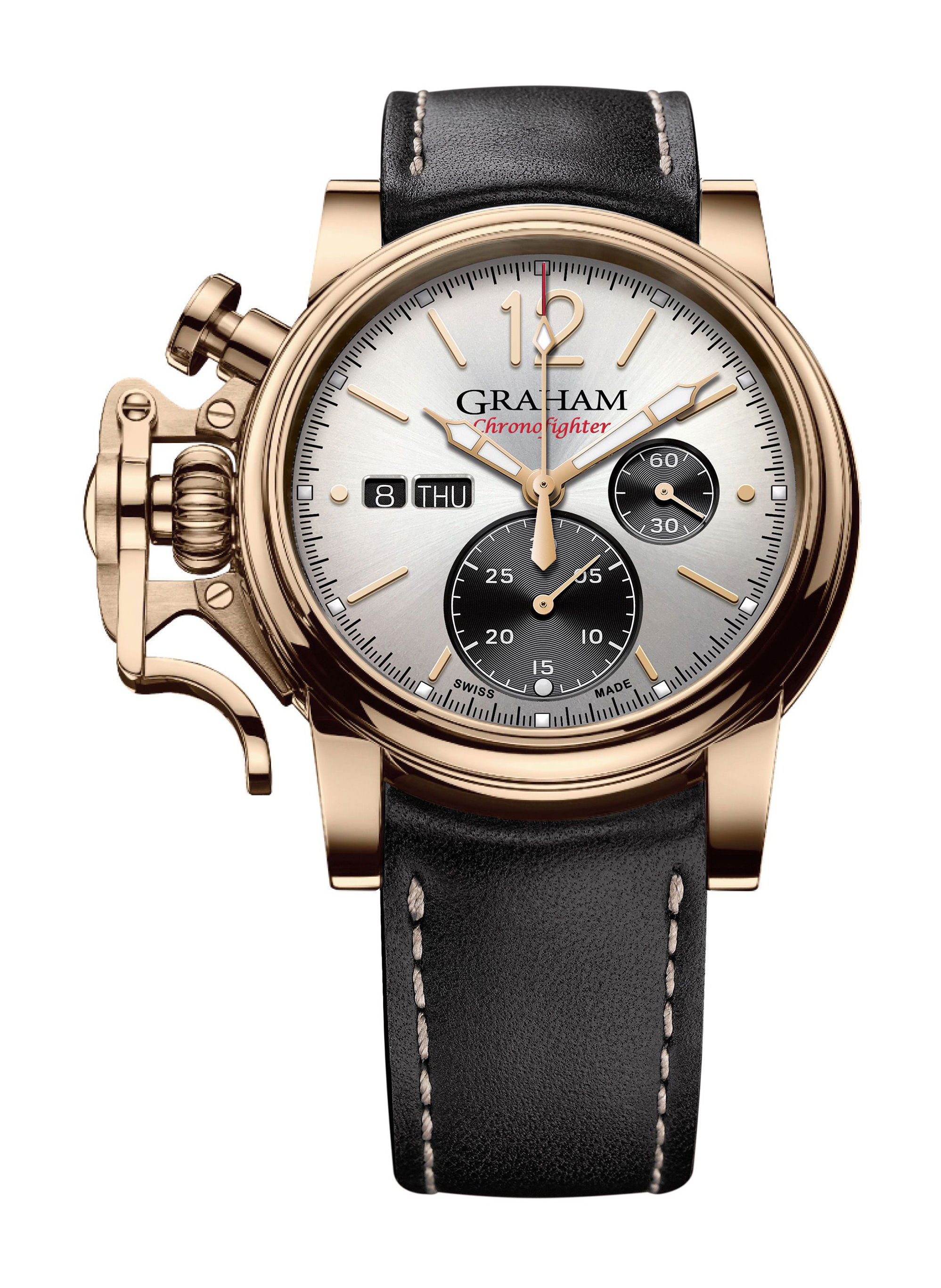 Graham Chronofighter Vintage Bronze luxury timepiece - detailed view