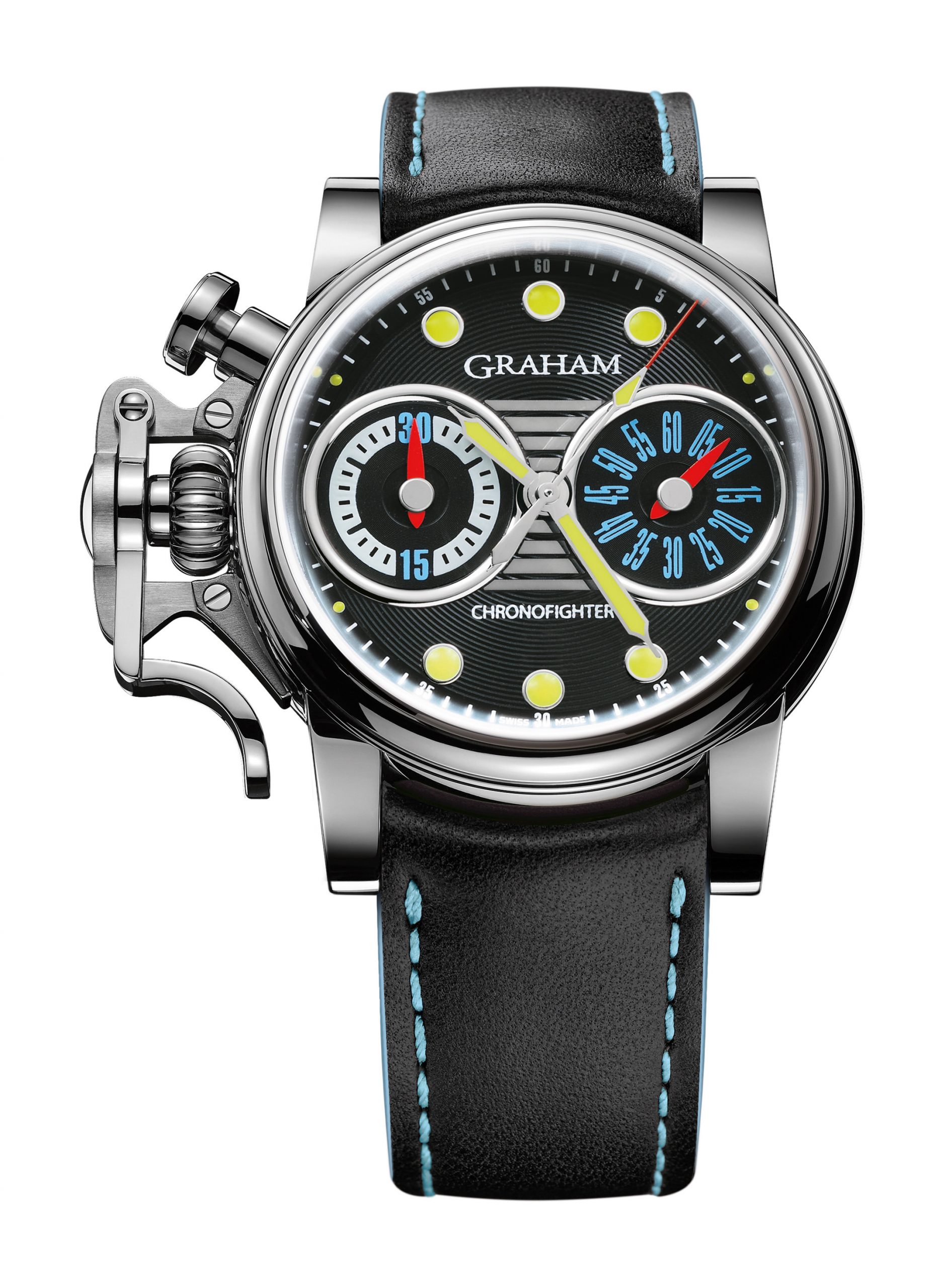 Graham Chronofighter Vintage Ltd – Stingray luxury timepiece - detailed view