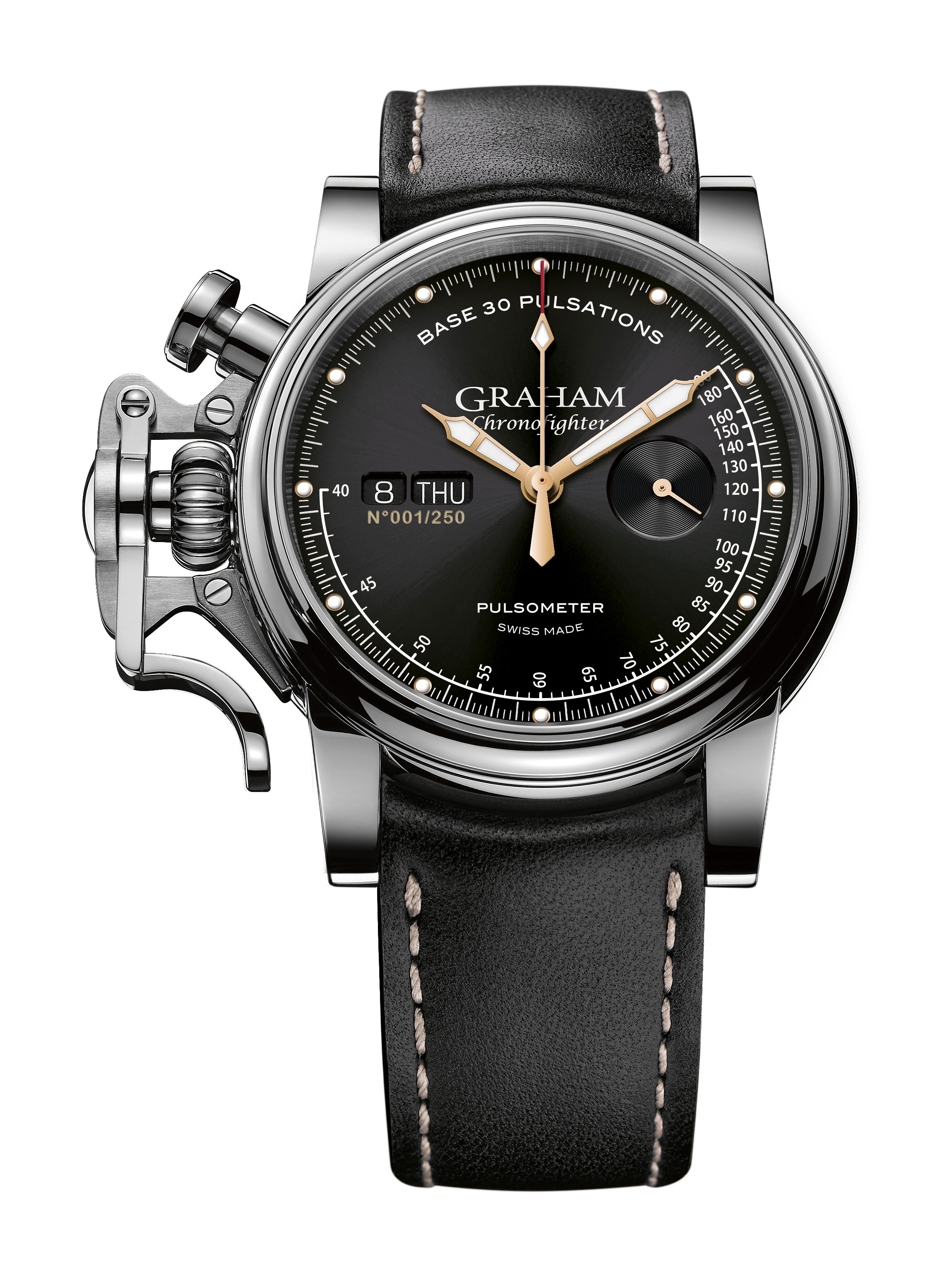 Graham Chronofighter Vintage Pulsometer Ltd luxury timepiece - detailed view